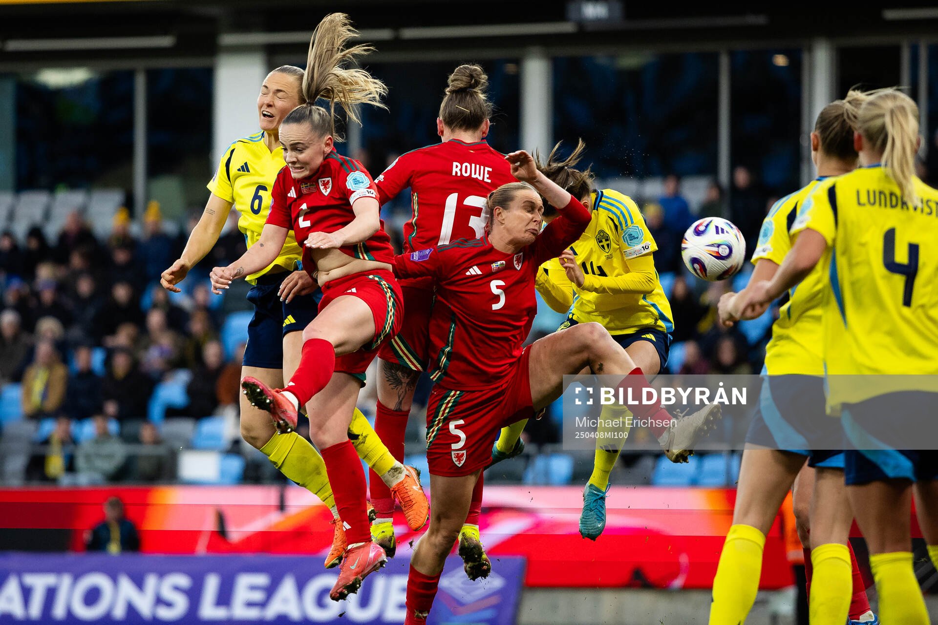Magdalena Eriksson and Nathalie Björn of Sweden against