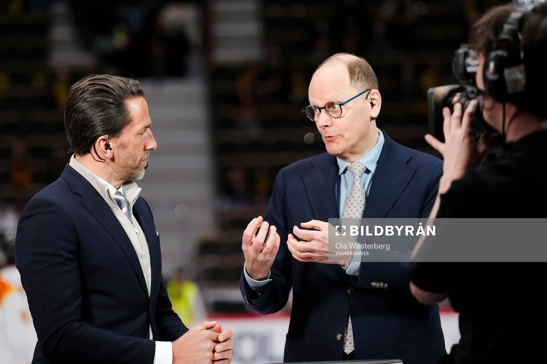 Tv4s expertkommentator Joel Lundqvist och kommentator Lasse