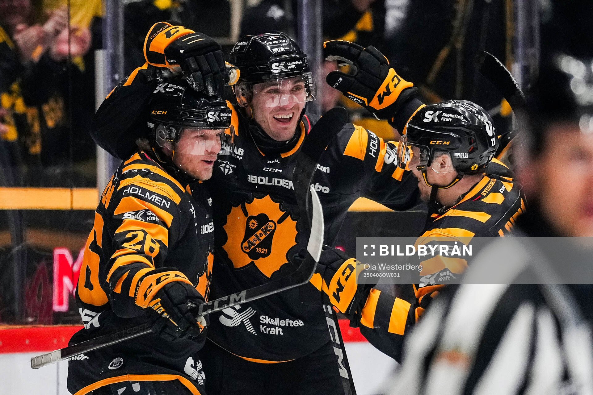 Skellefteås Anton Heikkinen, Max Lindholm och Pär