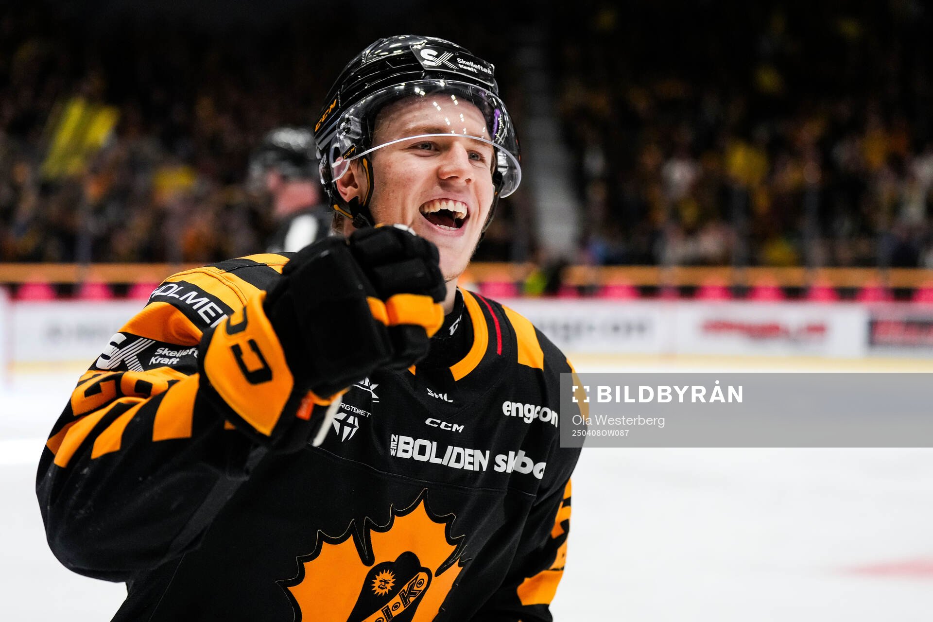 Skellefteås Michael Brandsegg-Nygård jublar