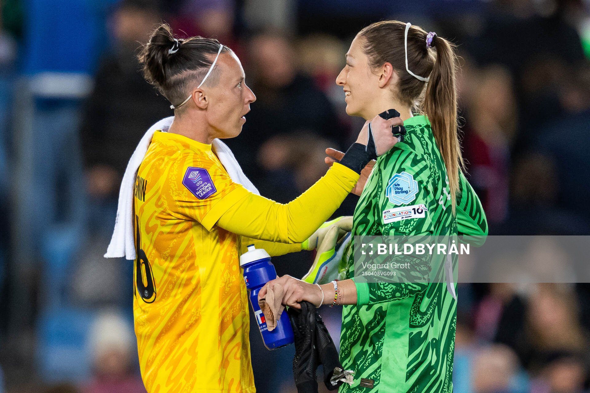 Goalkeeper Pauline Peyraud-Magnin of France and goalkeeper