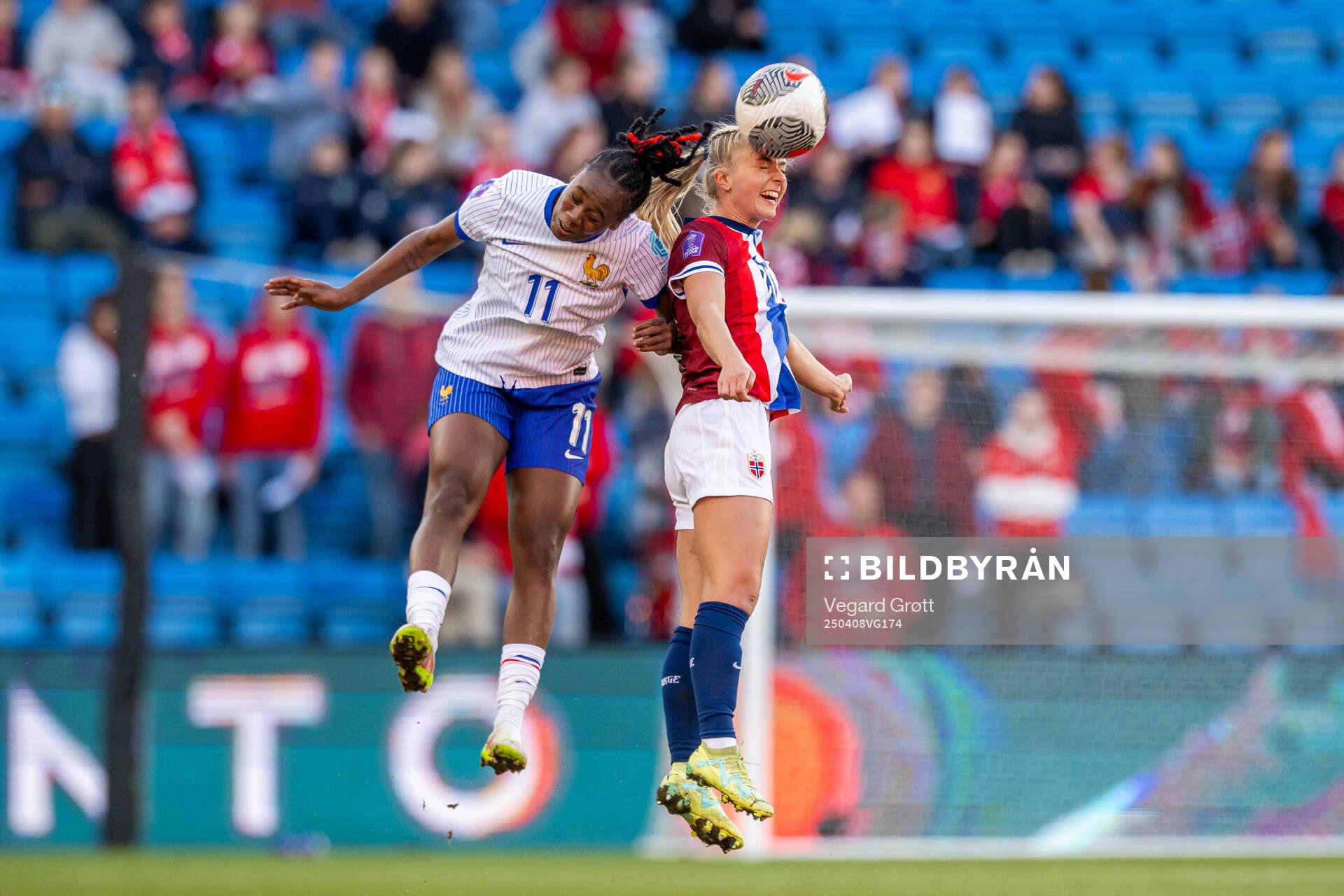 Melvine Malard of France and Emilie Woldvik of Norway