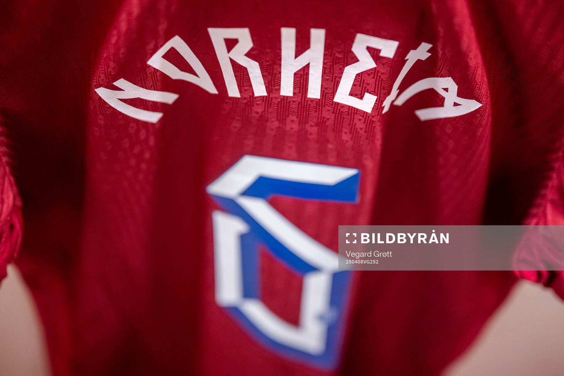The kit of Andrea Norheim of Norway in the dressing room