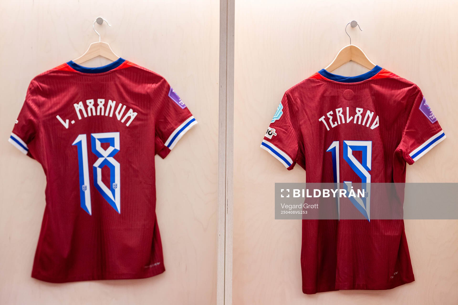 The kits of Frida Maanum and Elisabeth Terland of Norway in
