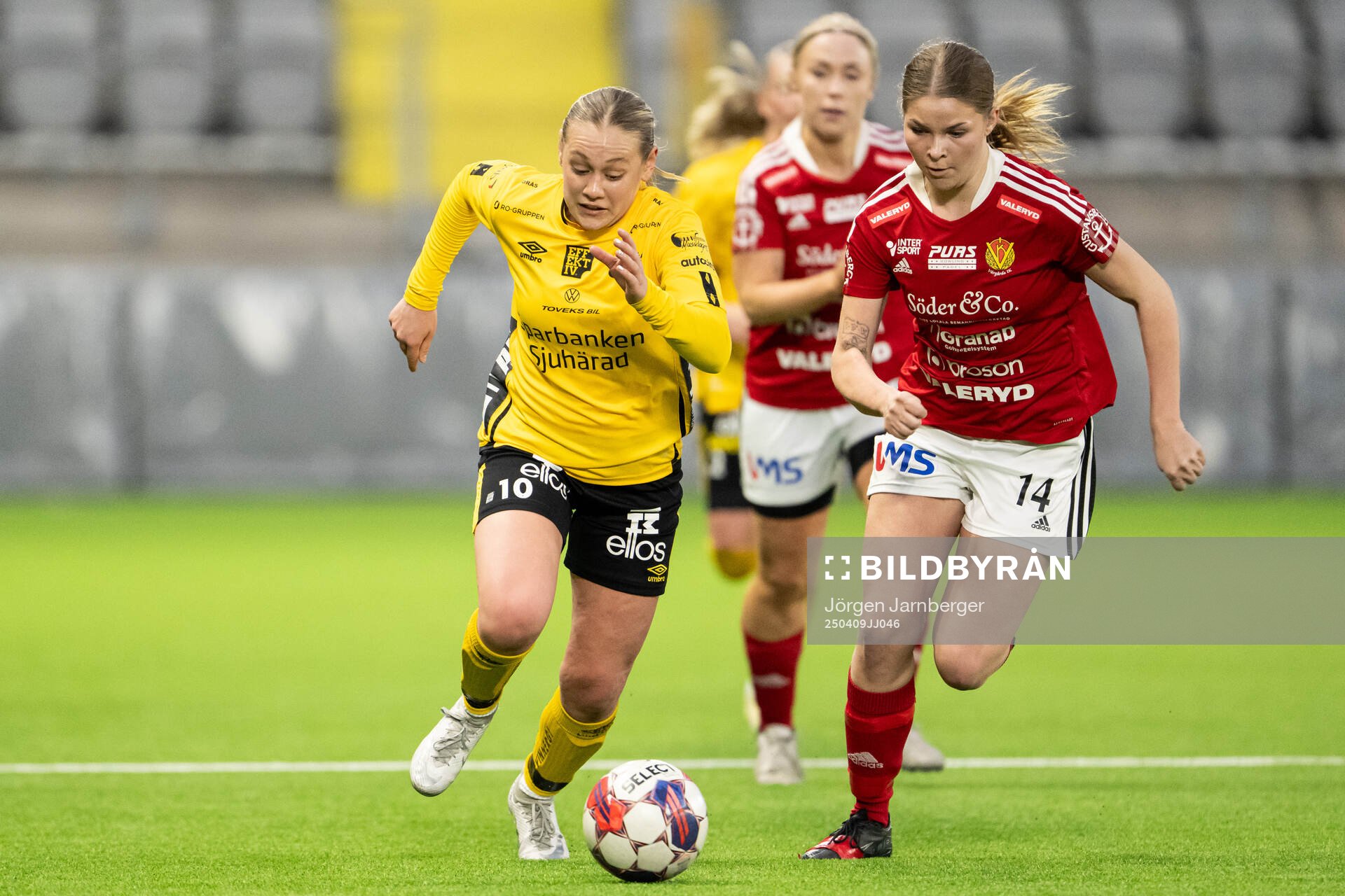 Elfsborgs Ida Swärd och Vårgårdas Michelle Thomsén