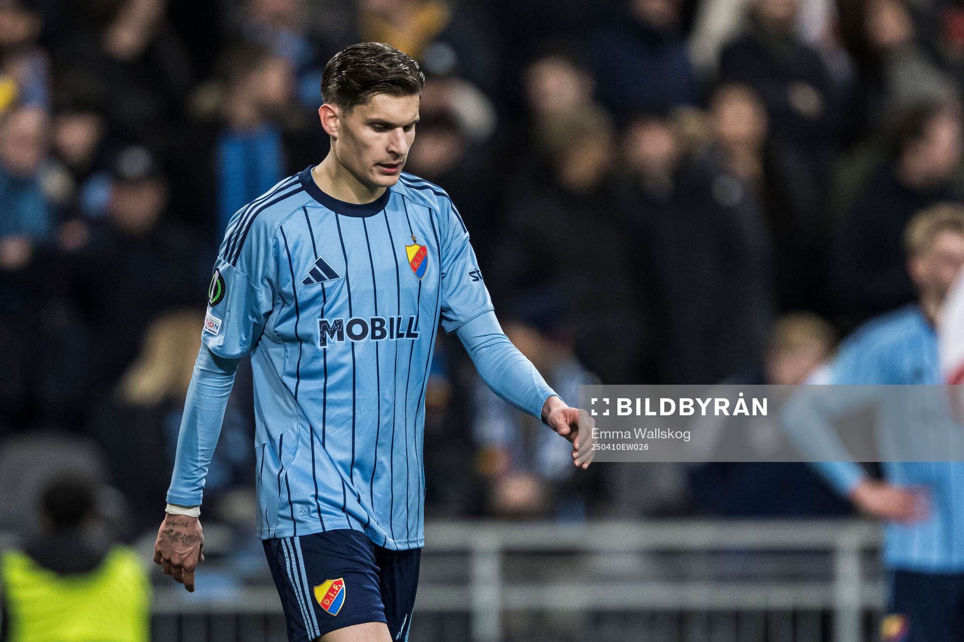 Nino Zugelj of Djurgården looks dejected