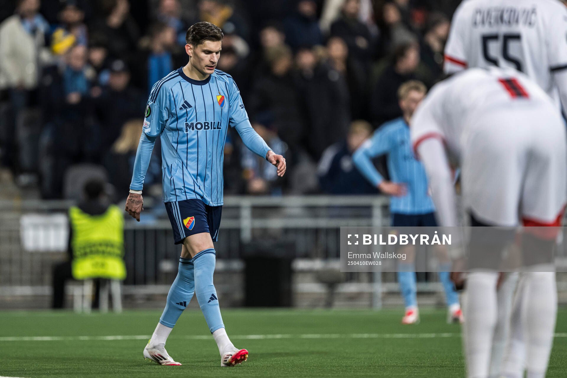Nino Zugelj of Djurgården looks dejected