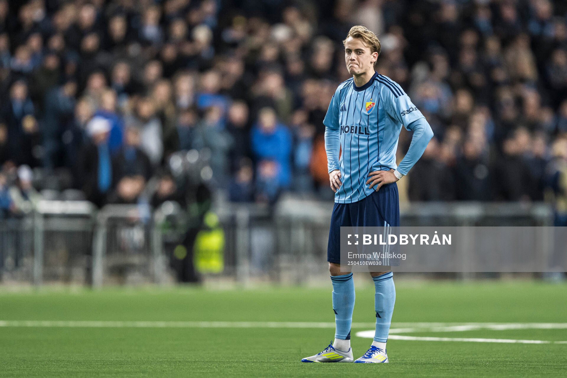 Oskar Fallenius of Djurgården looks dejected