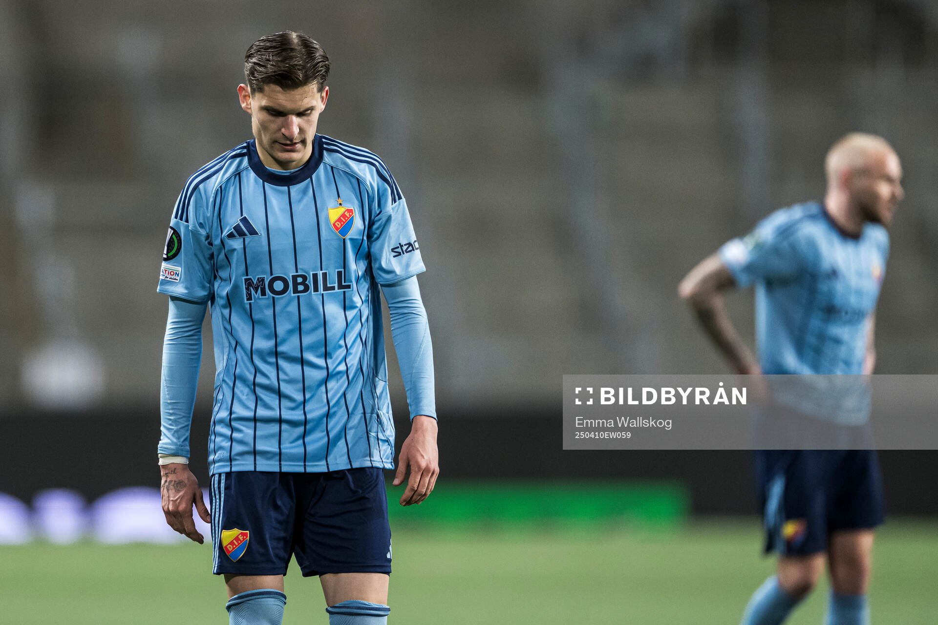 Nino Zugelj of Djurgården looks dejected