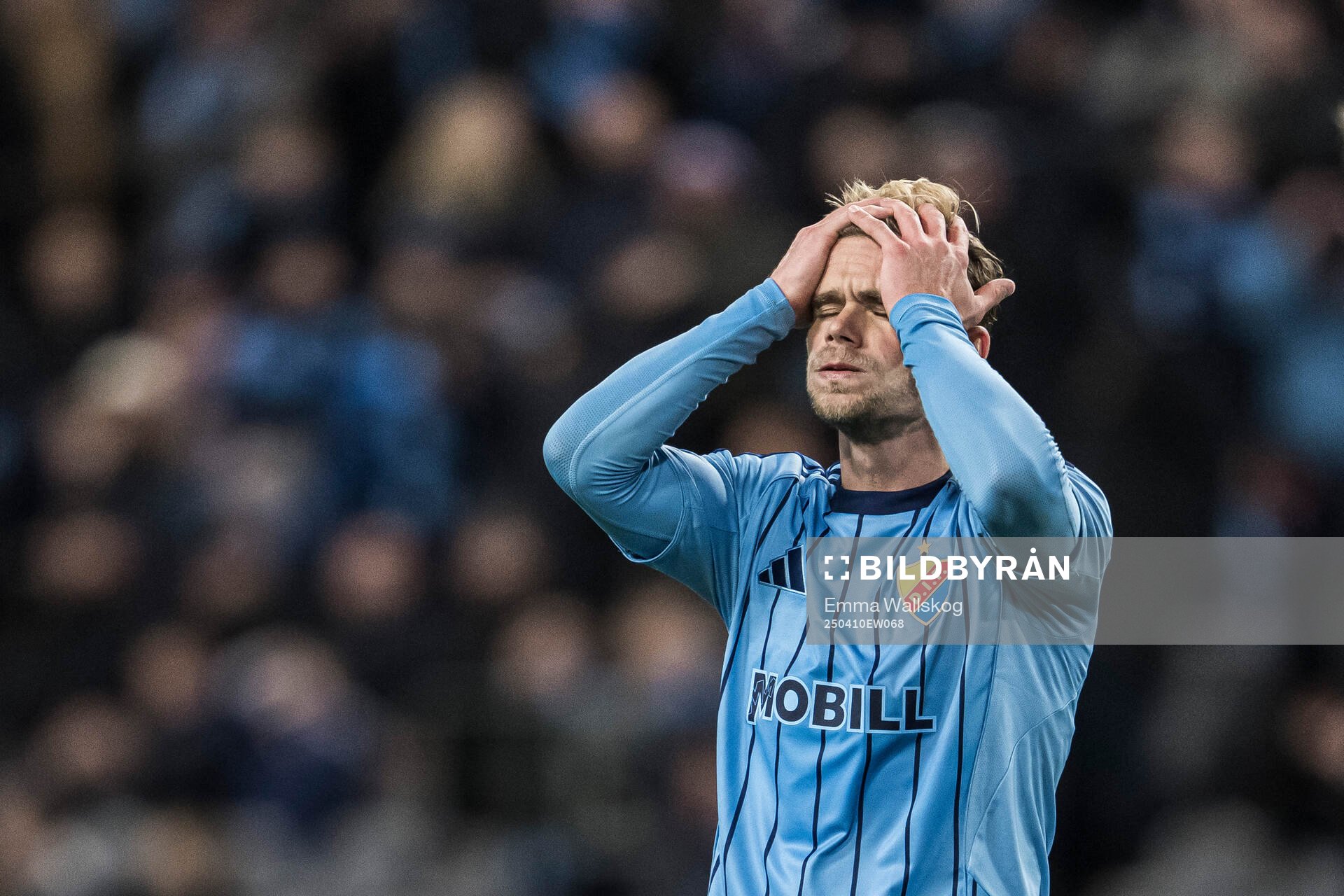 Hampus Finndell of Djurgården looks dejected