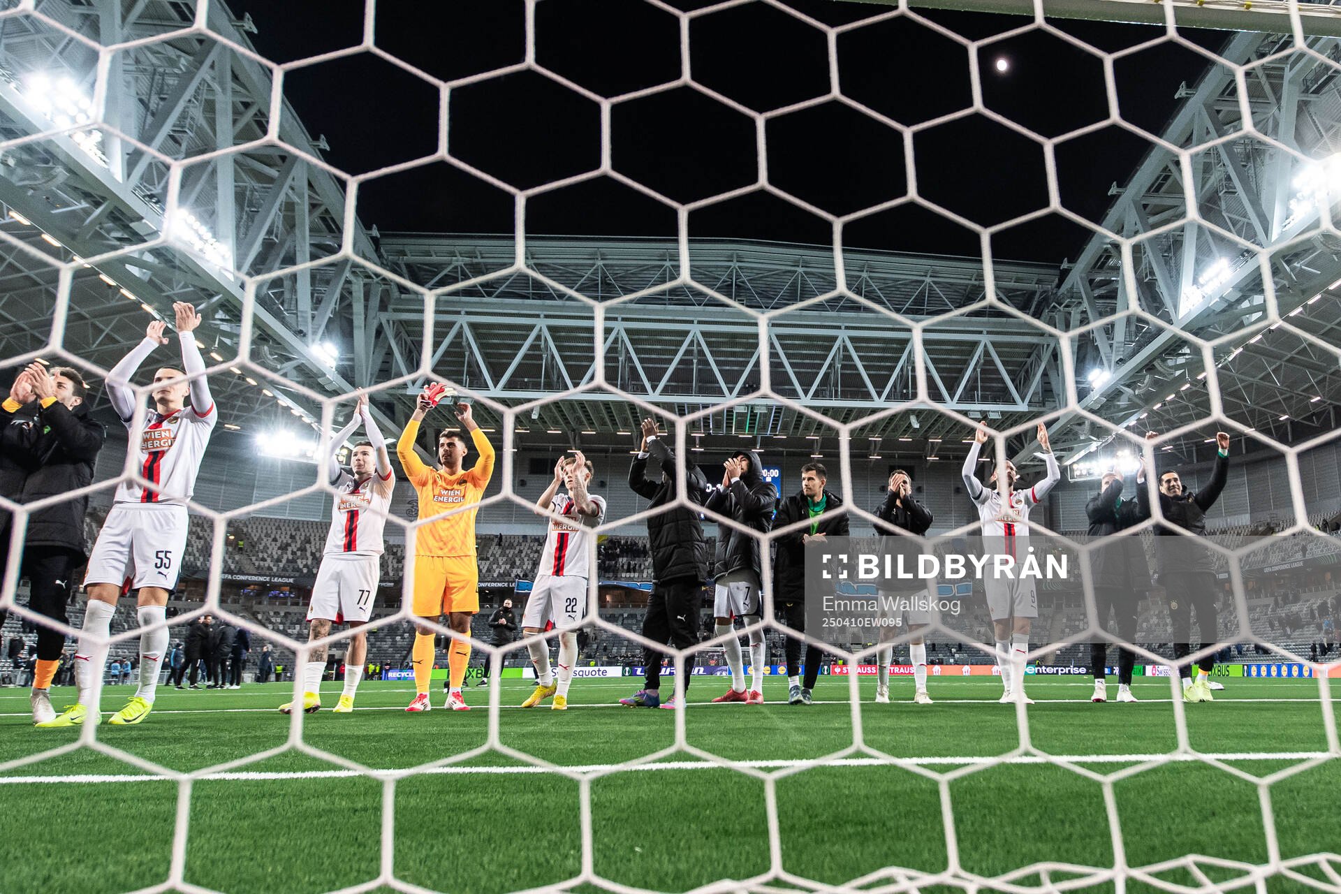 Players of Rapid Wien celebrate