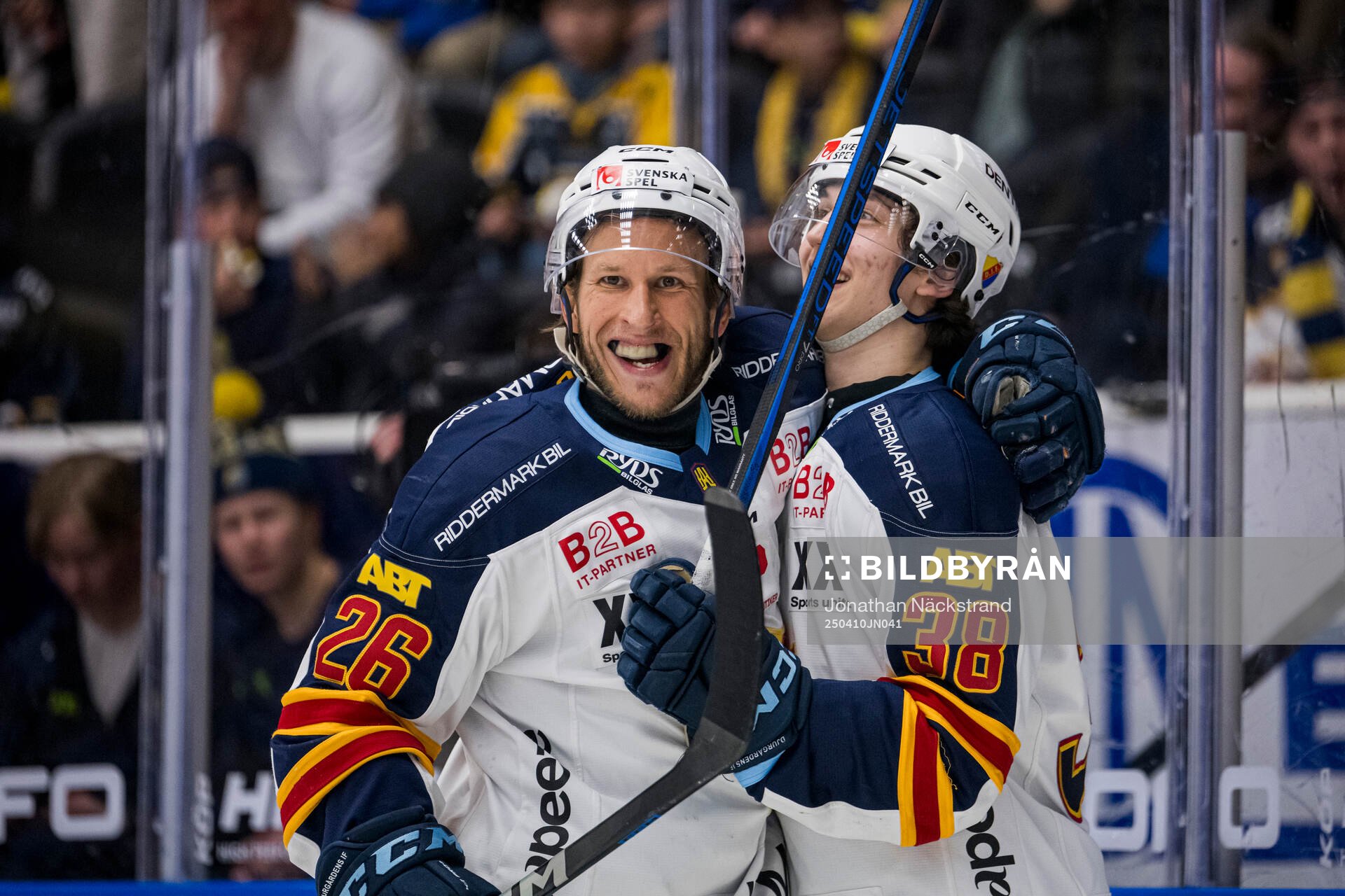 Djurgårdens Fredric Weigel jublar