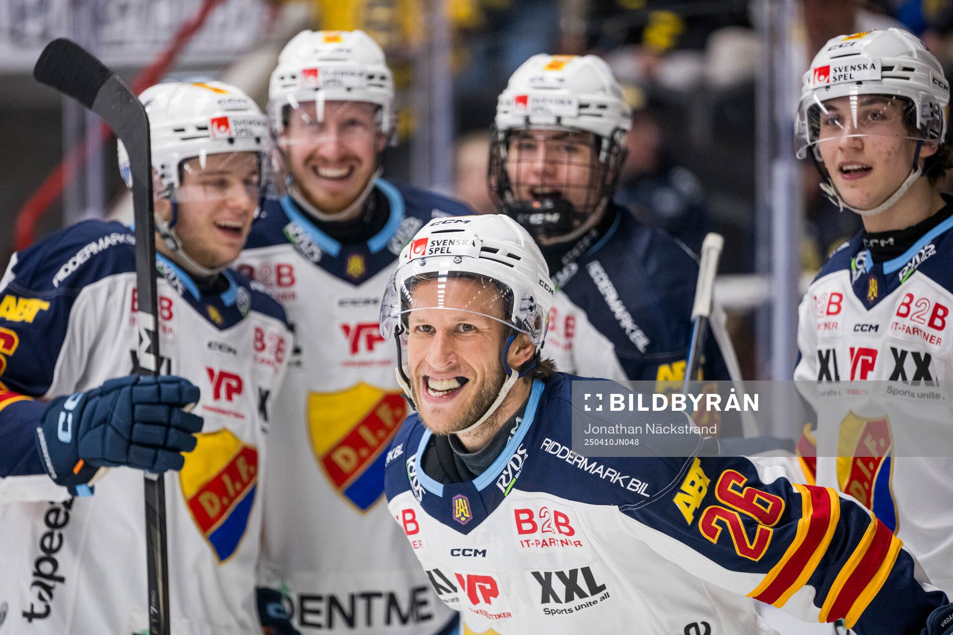 Djurgårdens Fredric Weigel jublar