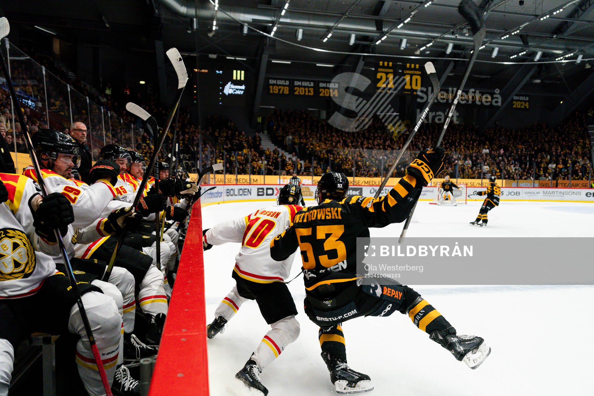 Brynäs Johan Larsson och Skellefteås Luke Witkowski