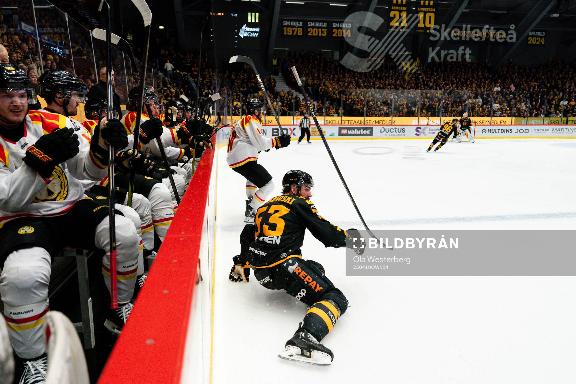 Brynäs Johan Larsson och Skellefteås Luke Witkowski