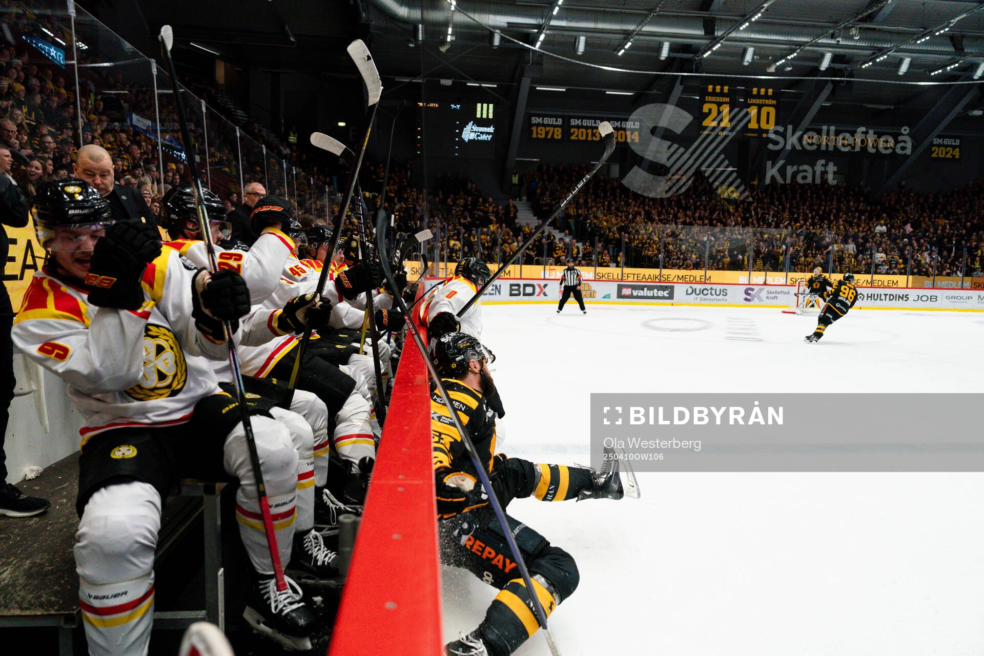 Brynäs Johan Larsson och Skellefteås Luke Witkowski