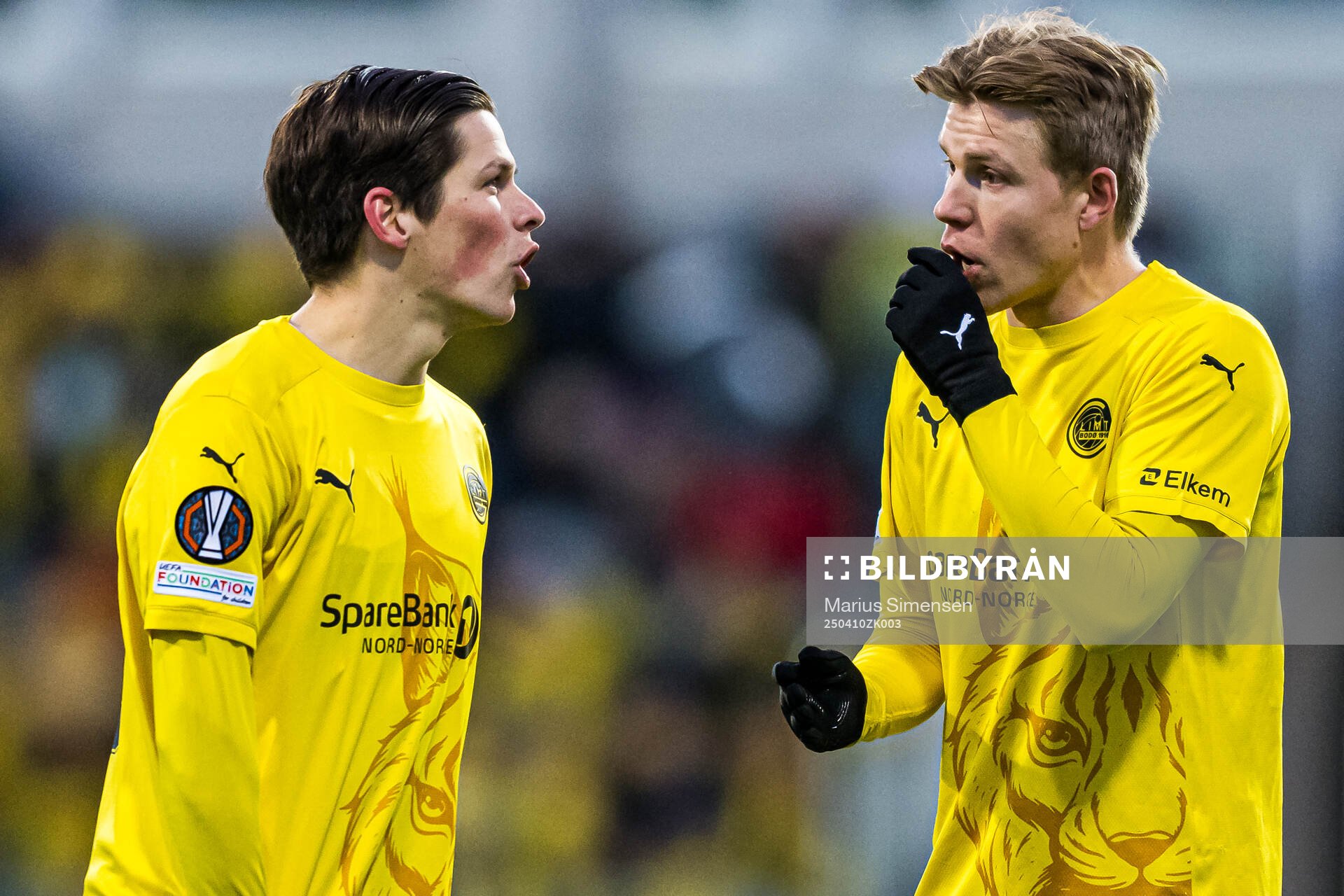 Sondre Brunstad Fet and Jens Petter Hauge of Bodø/Glimt