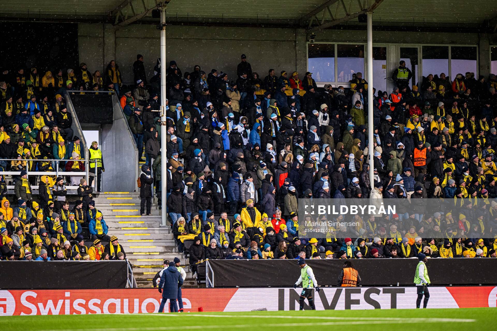 Spectators in the stands