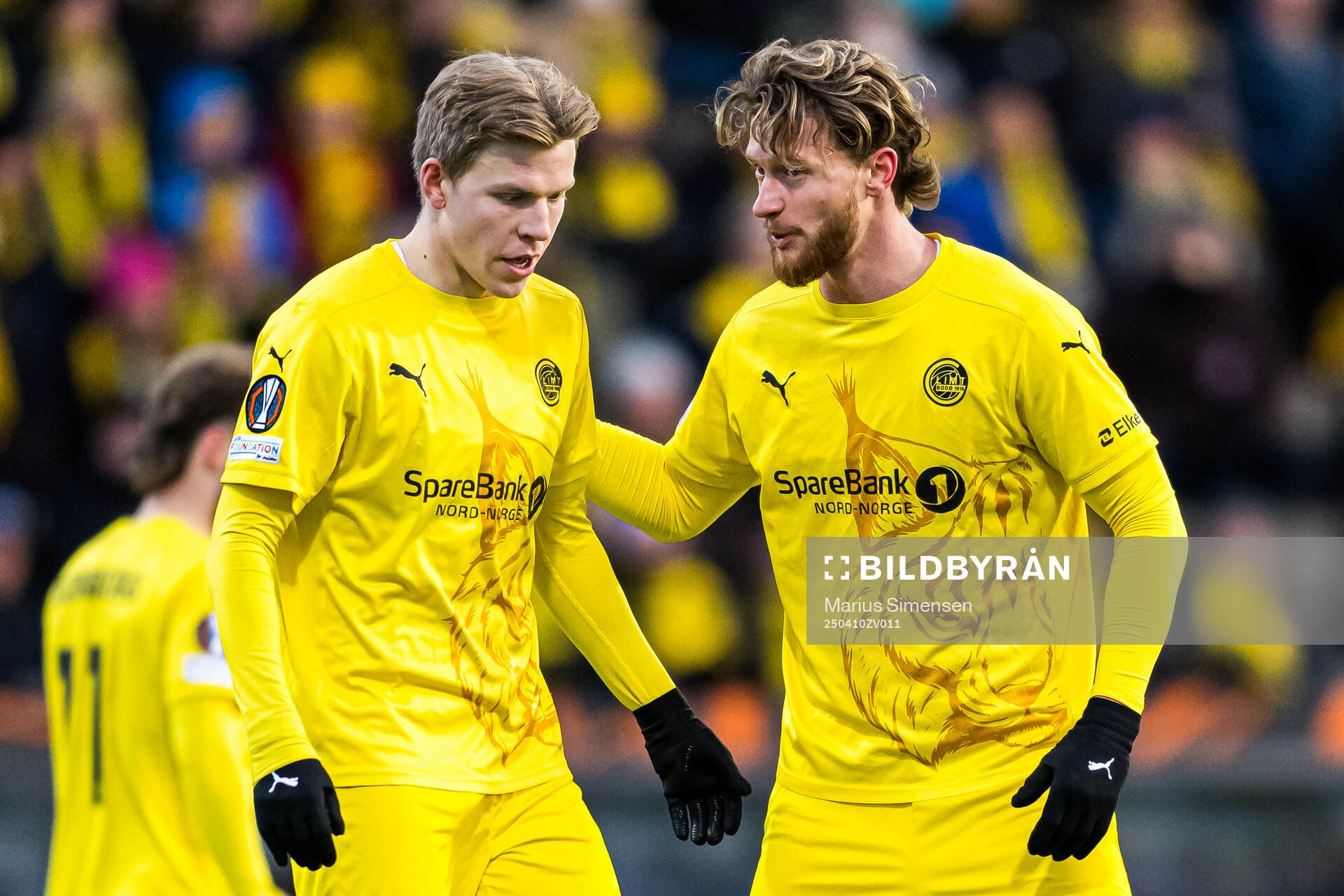 Jens Petter Hauge and Kasper Høgh of Bodø/Glimt