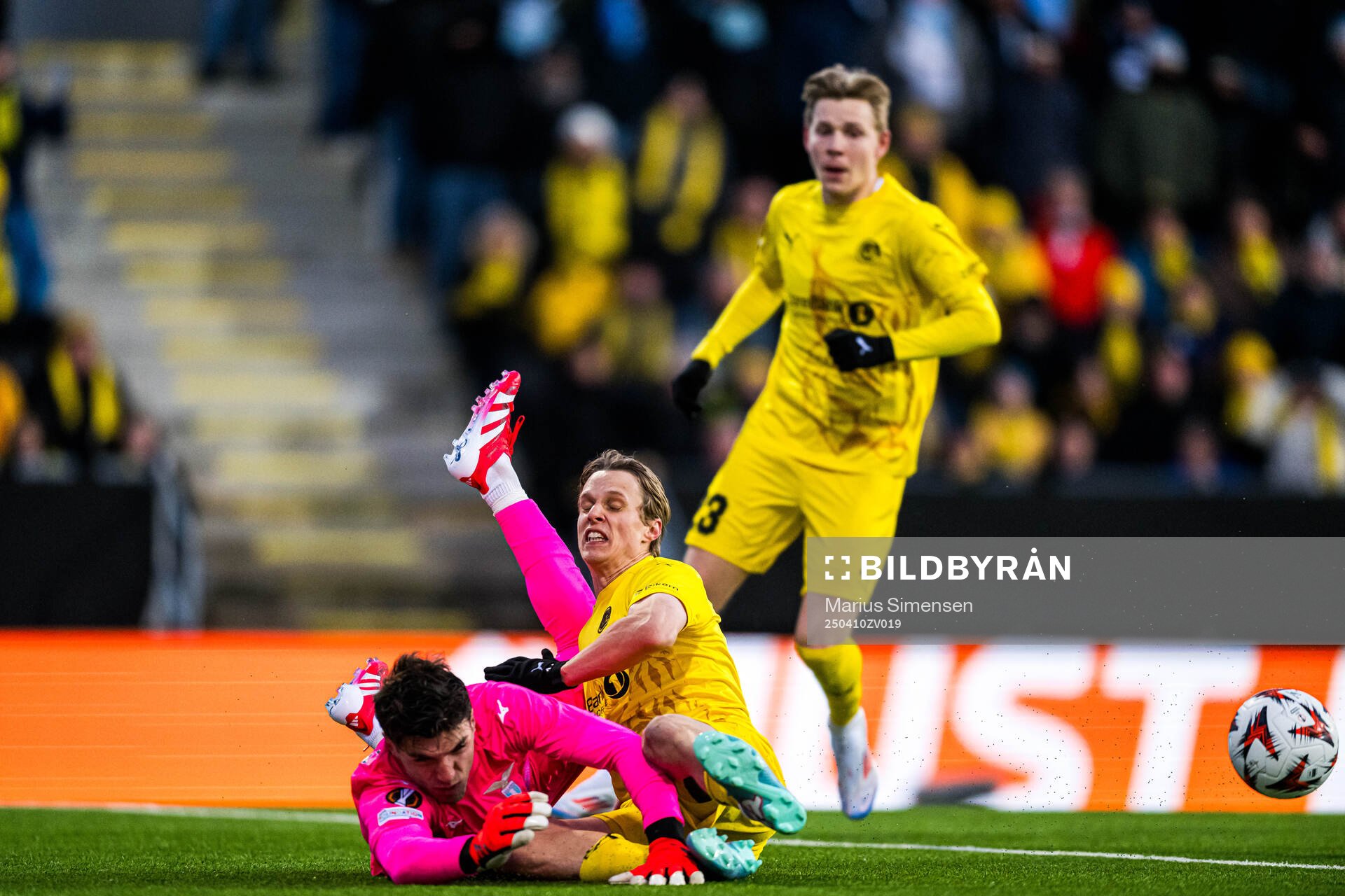 Ulrik Saltnes of Bodø/Glimt missing a chance to score