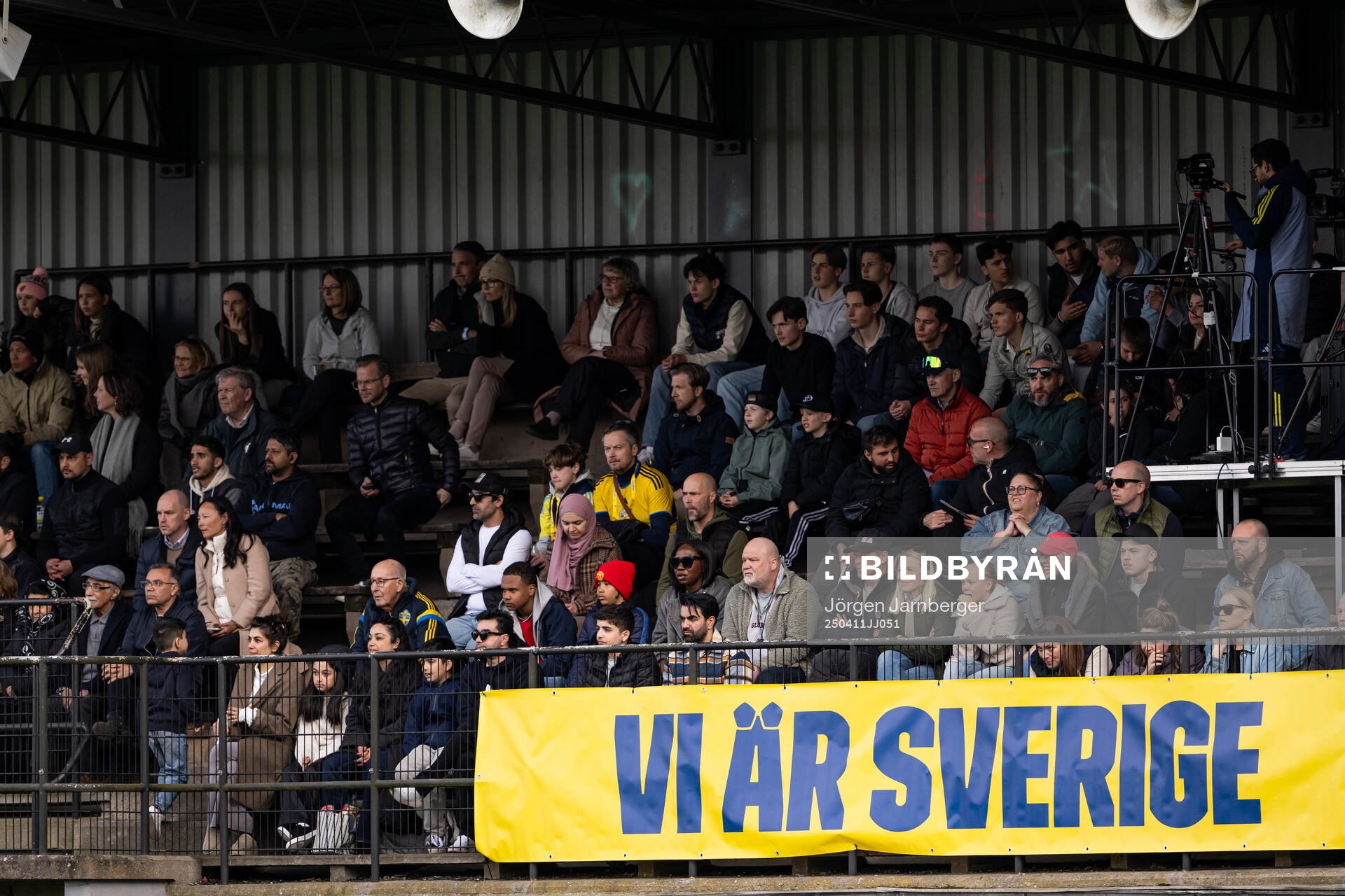 Spectators in the stands