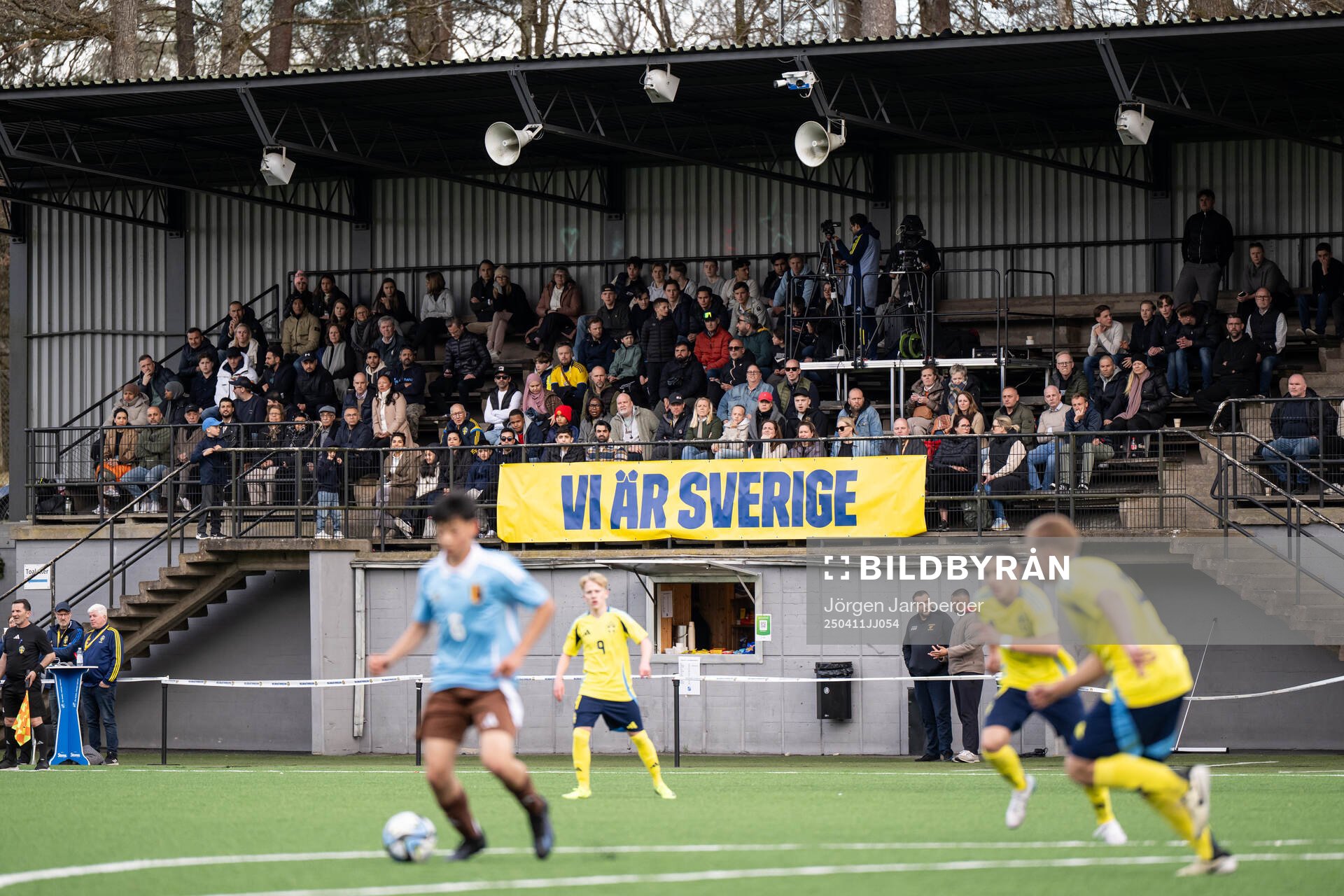 Spectators in the stands