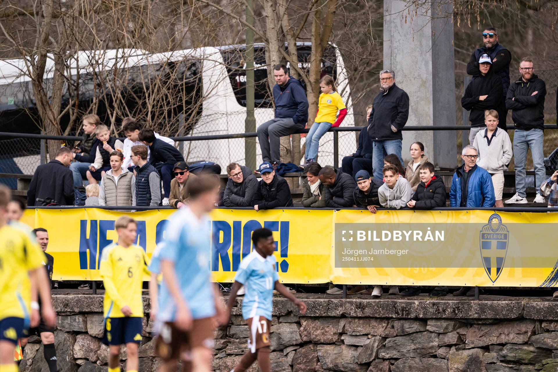 Spectators in the stands