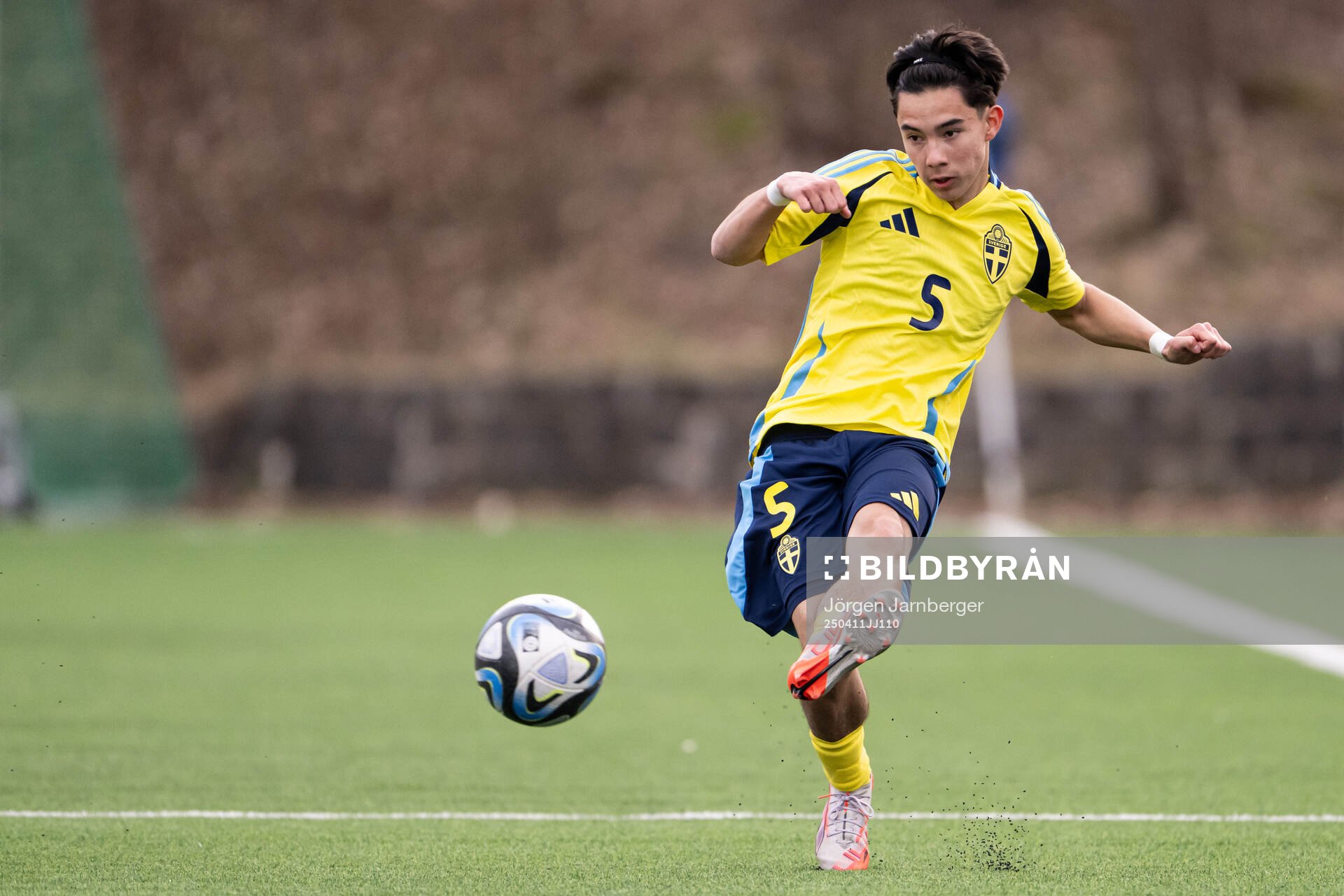 Arvid Bengtsson of Sweden during the under-17 Future team tournament football match between Sweden and Belgium on April 11, 2025 in Borås.