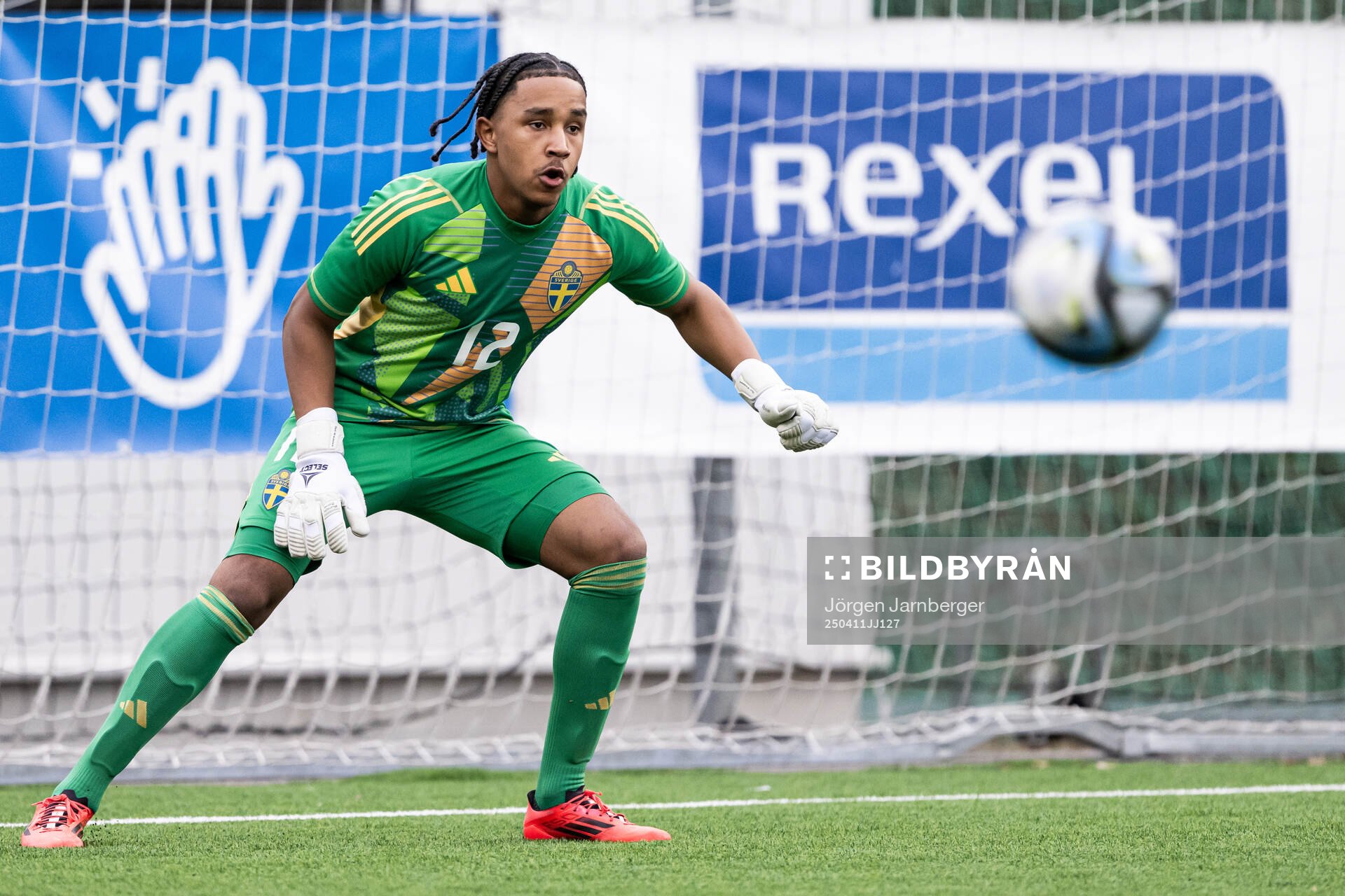 Goalkeeper Benjamin Norell of Sweden