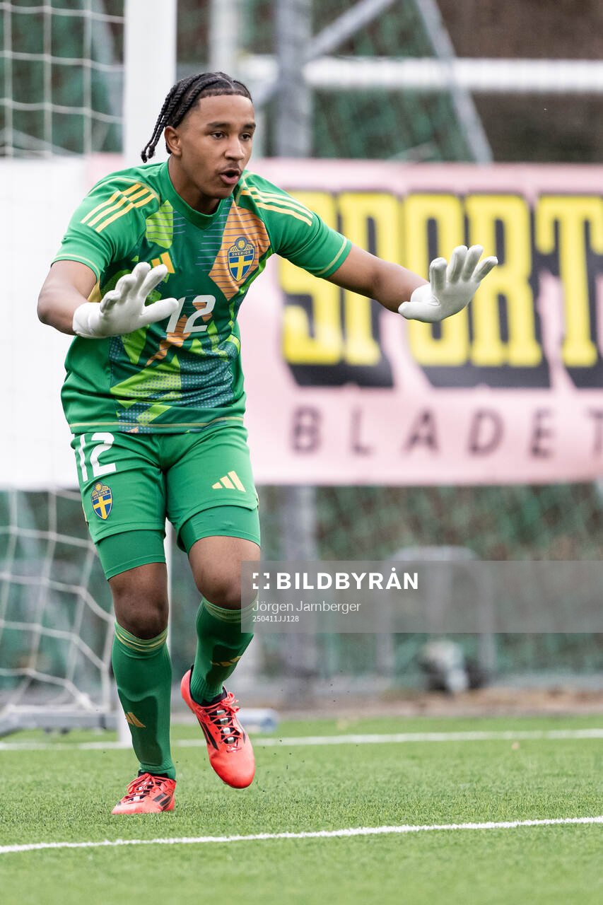 Goalkeeper Benjamin Norell of Sweden