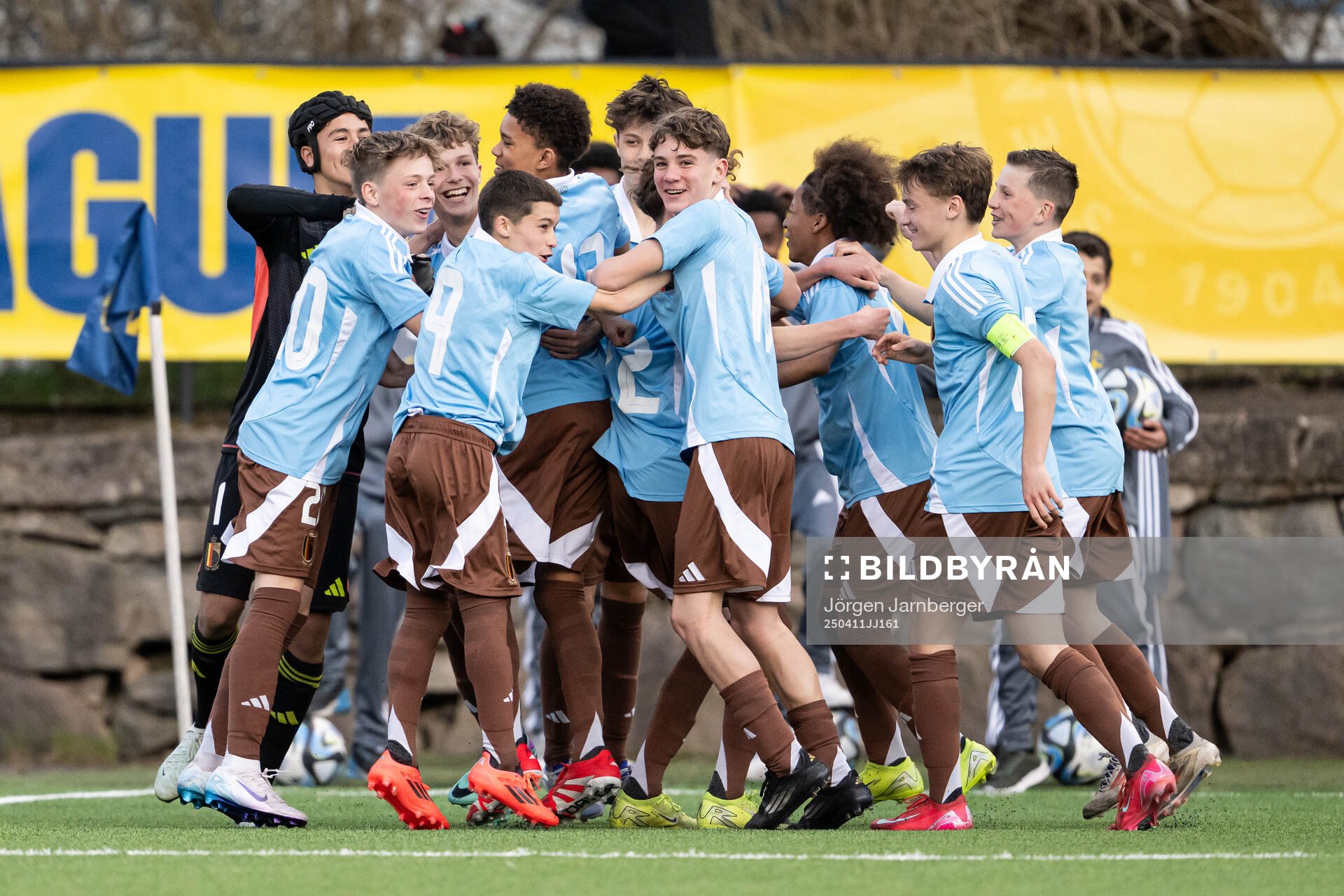 Players of Belgium celebrate