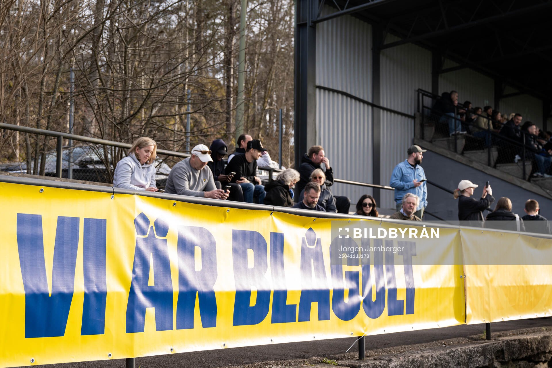 Banner with the text ”Vi är blågult”