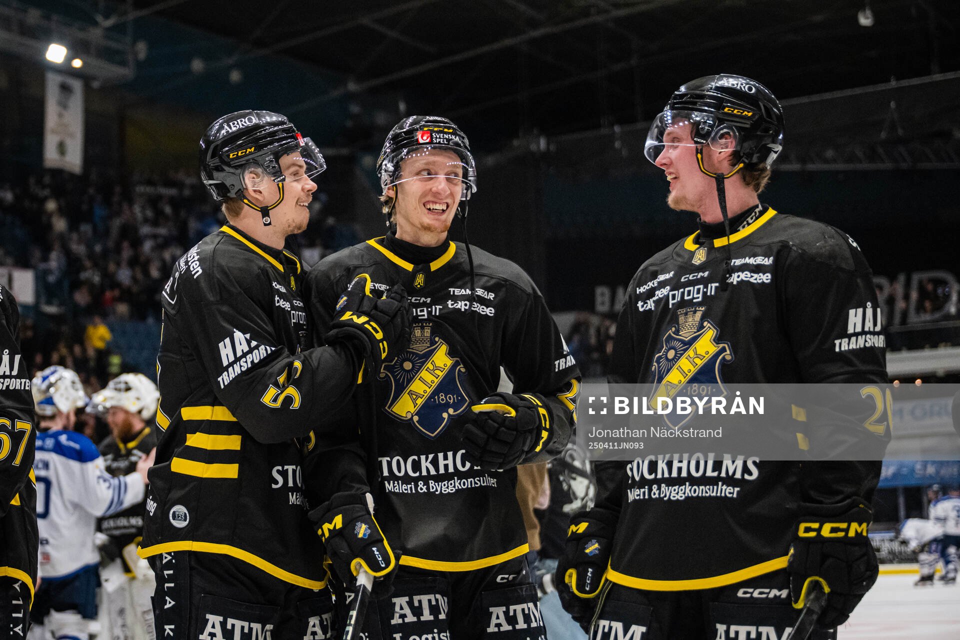 AIKs Albert Sjöberg, Oliver Tärnström och Rasmus
