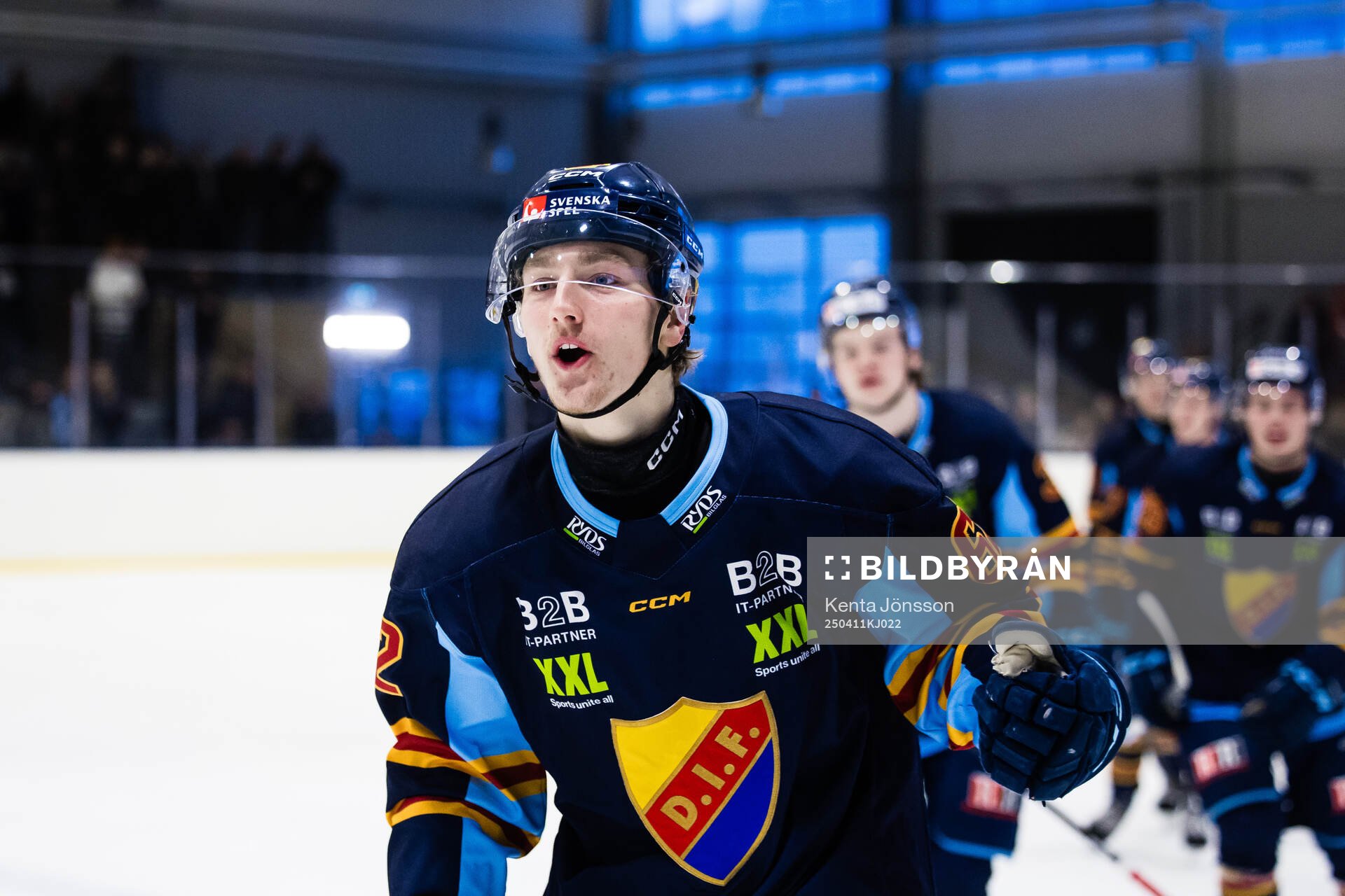 Djurgårdens Wilson Björck jublar