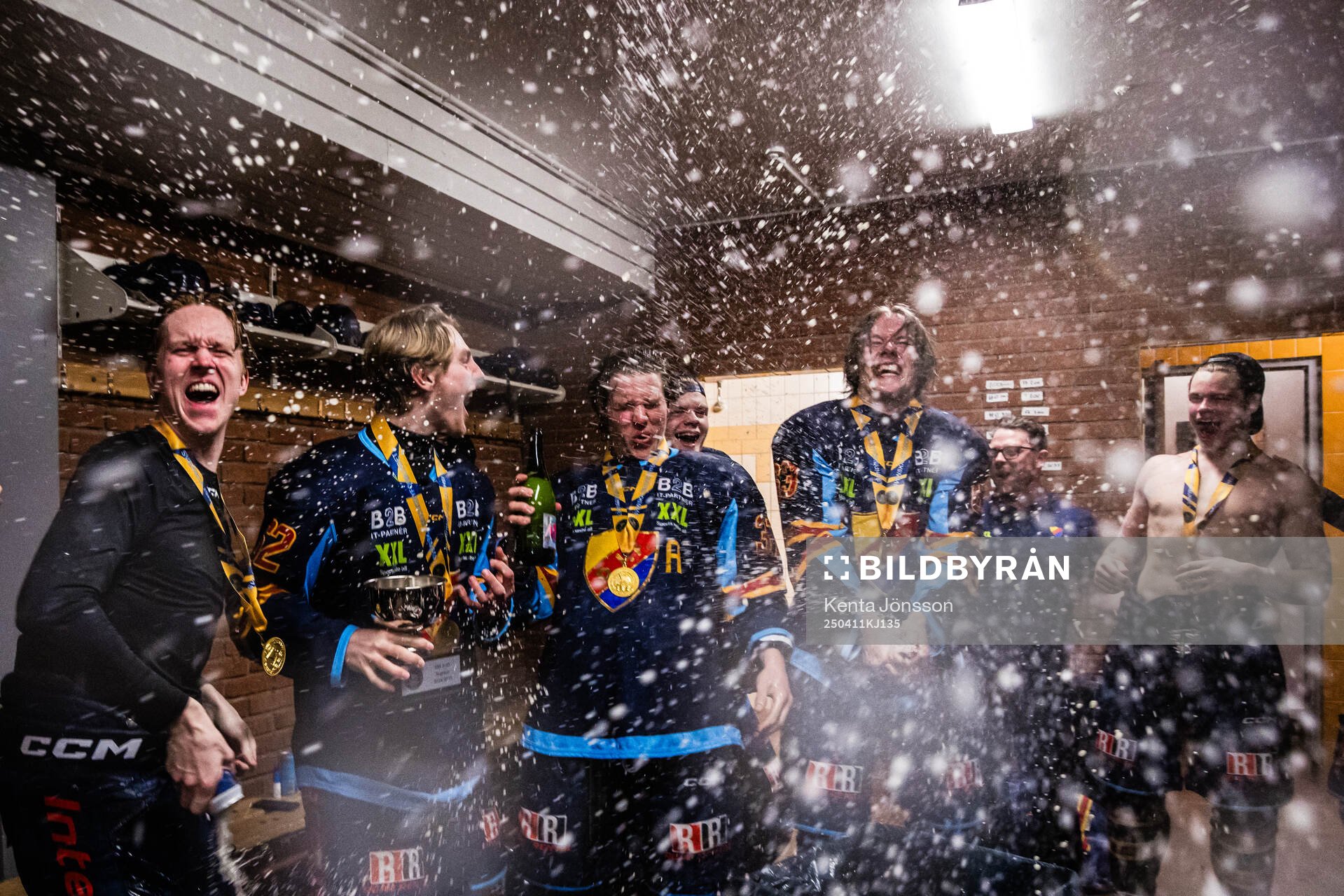 Djurgårdens Melvin Wersäll, Wilson Björck, Fred Nord och