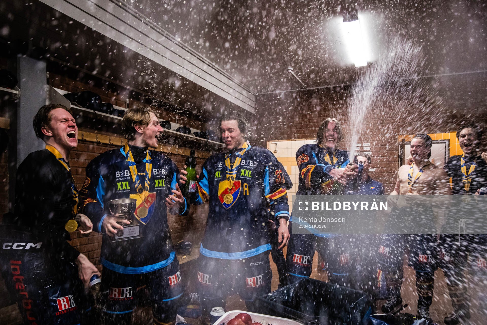 Djurgårdens Melvin Wersäll, Wilson Björck, Fred Nord och