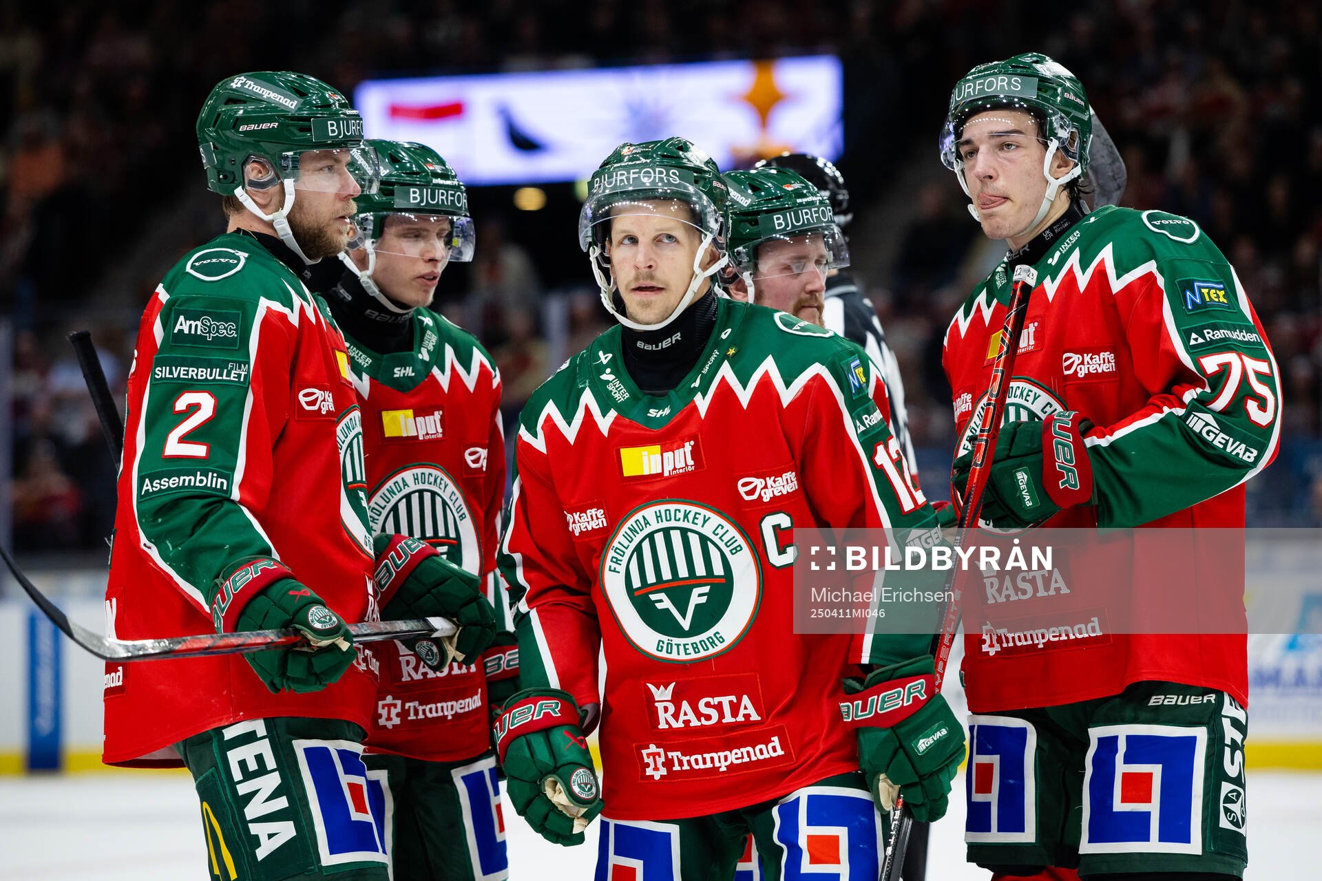 Frölundas Christian Folin, Isac Heens, Max Friberg, Linus