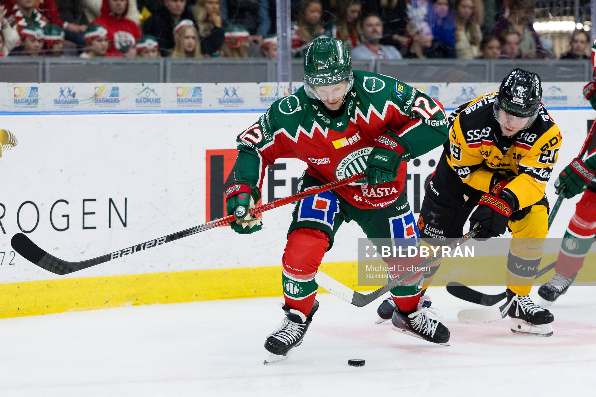 Frölundas Max Friberg och Luleås Erik Gustafsson