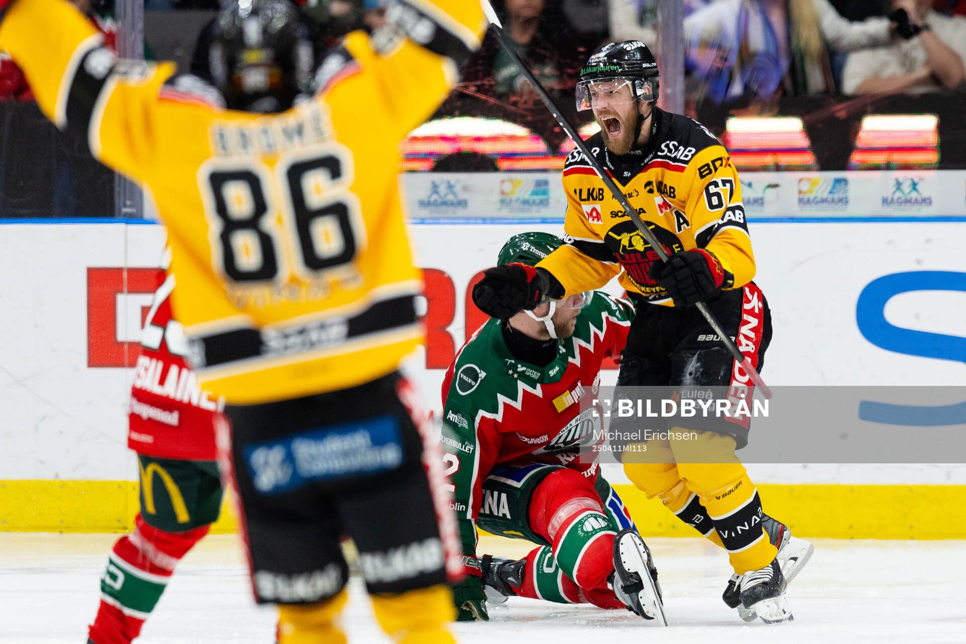 Luleås Linus Omark jublar