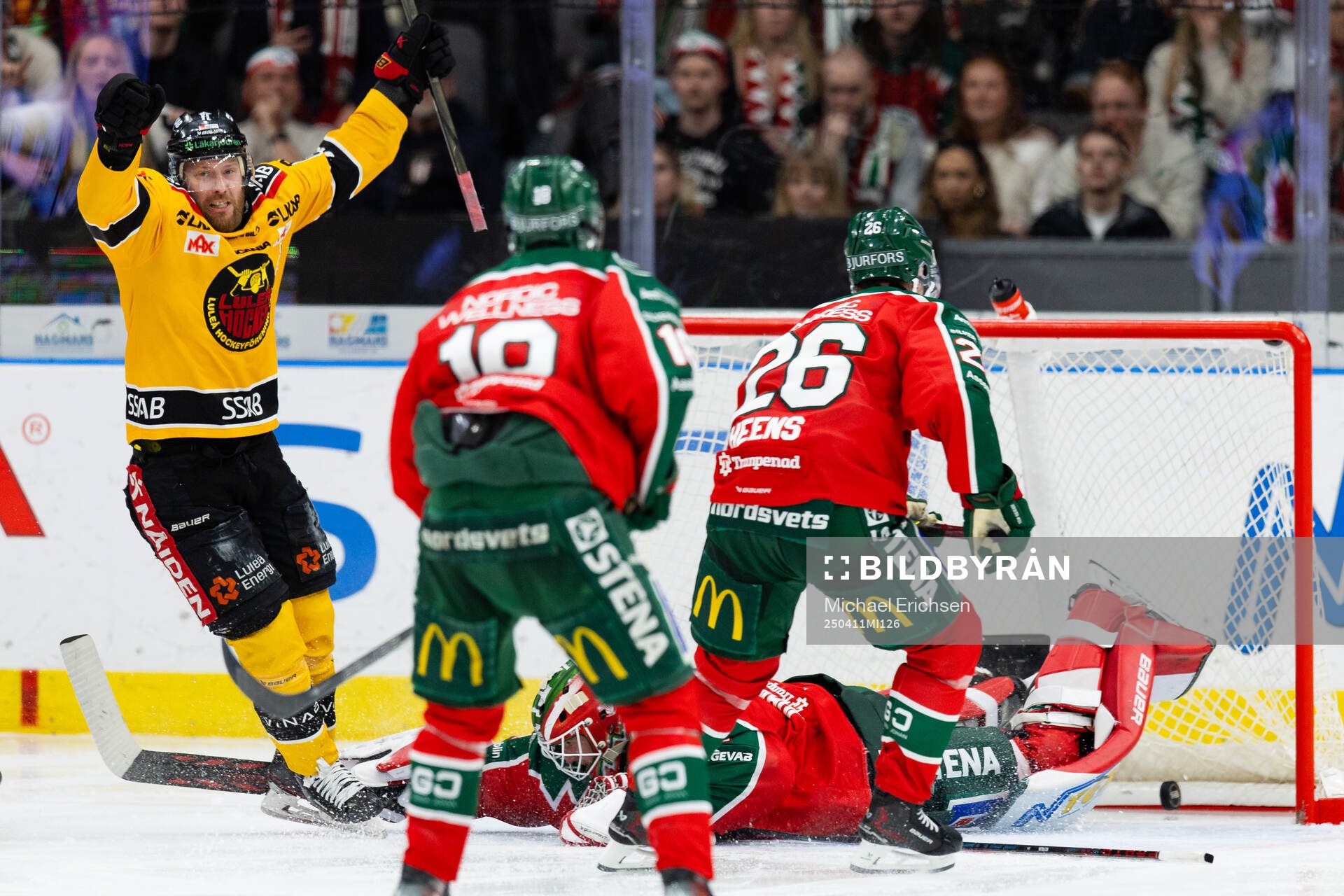 Luleås Linus Omark jublar
