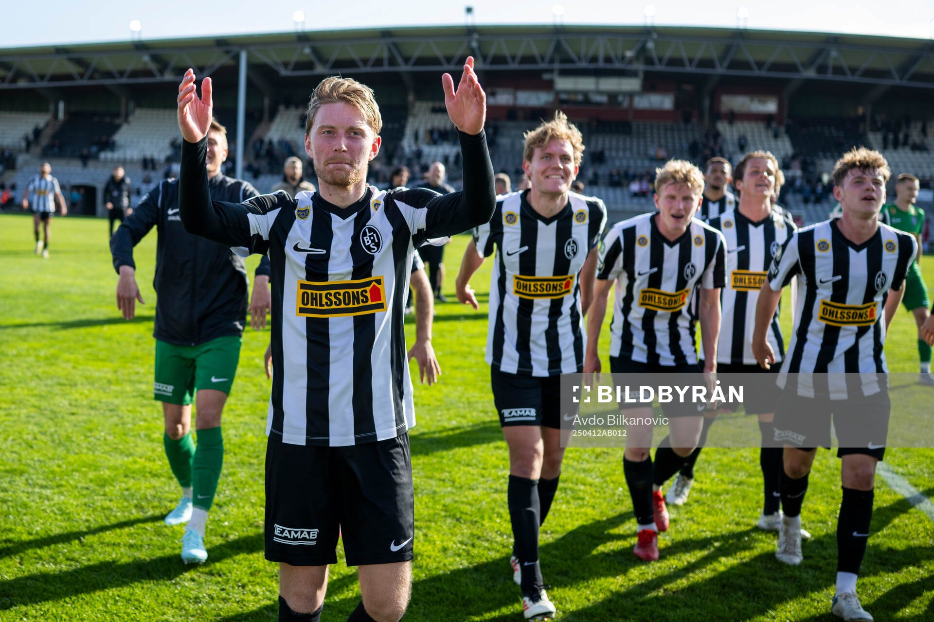 Landskronas spelare jublar
