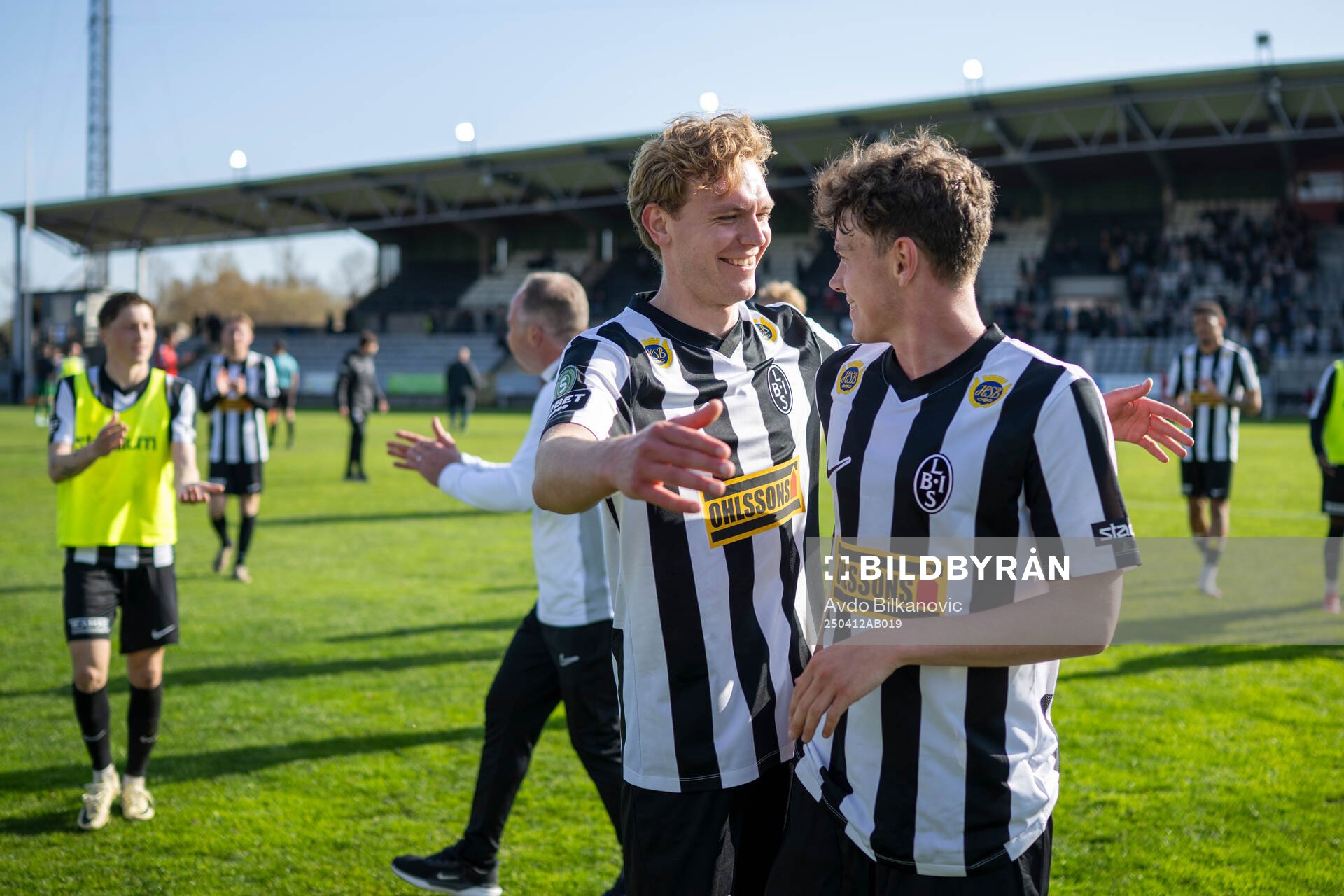 Landskronas Melker Jonsson och Max Nilsson jublar
