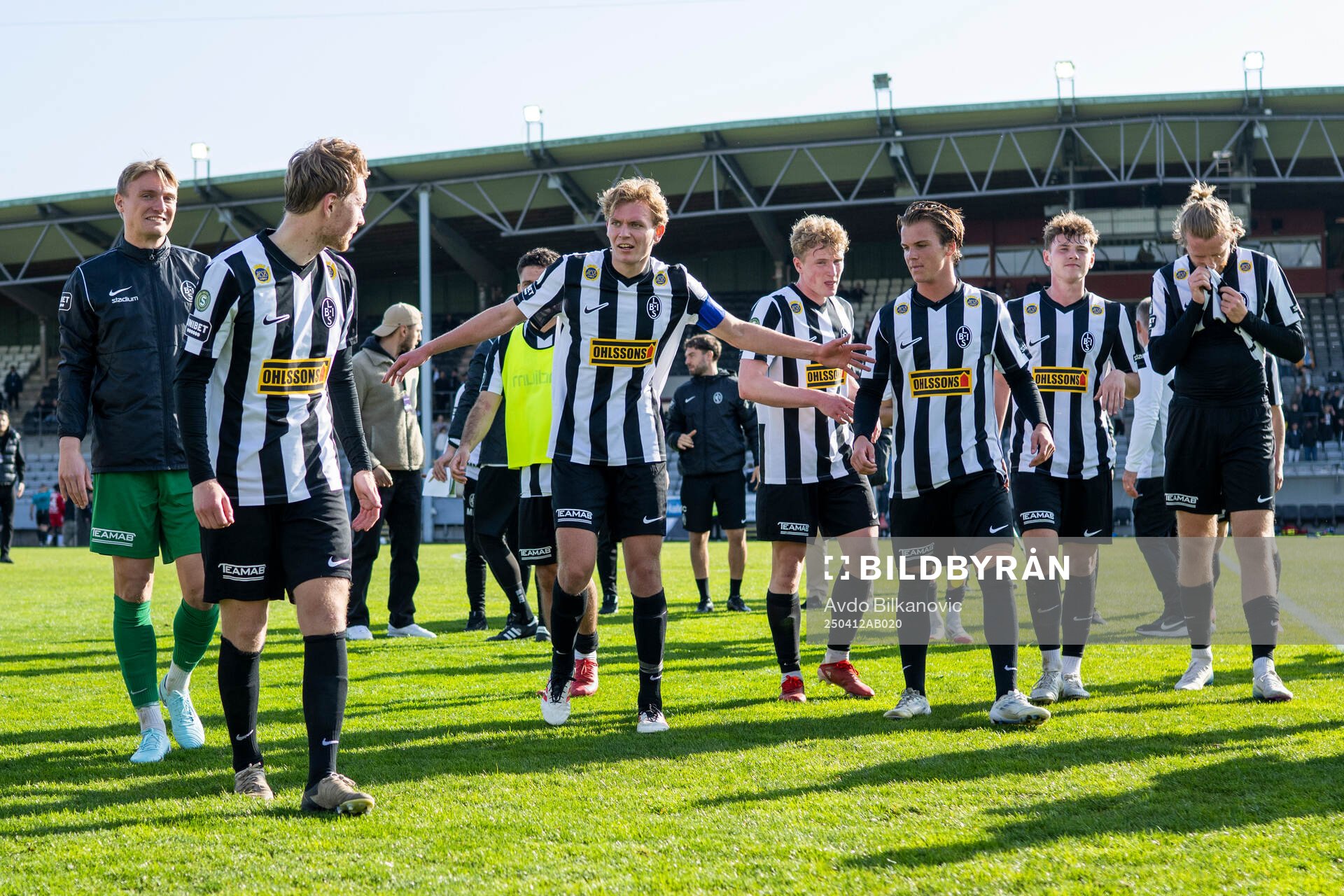 Landskronas spelare jublar