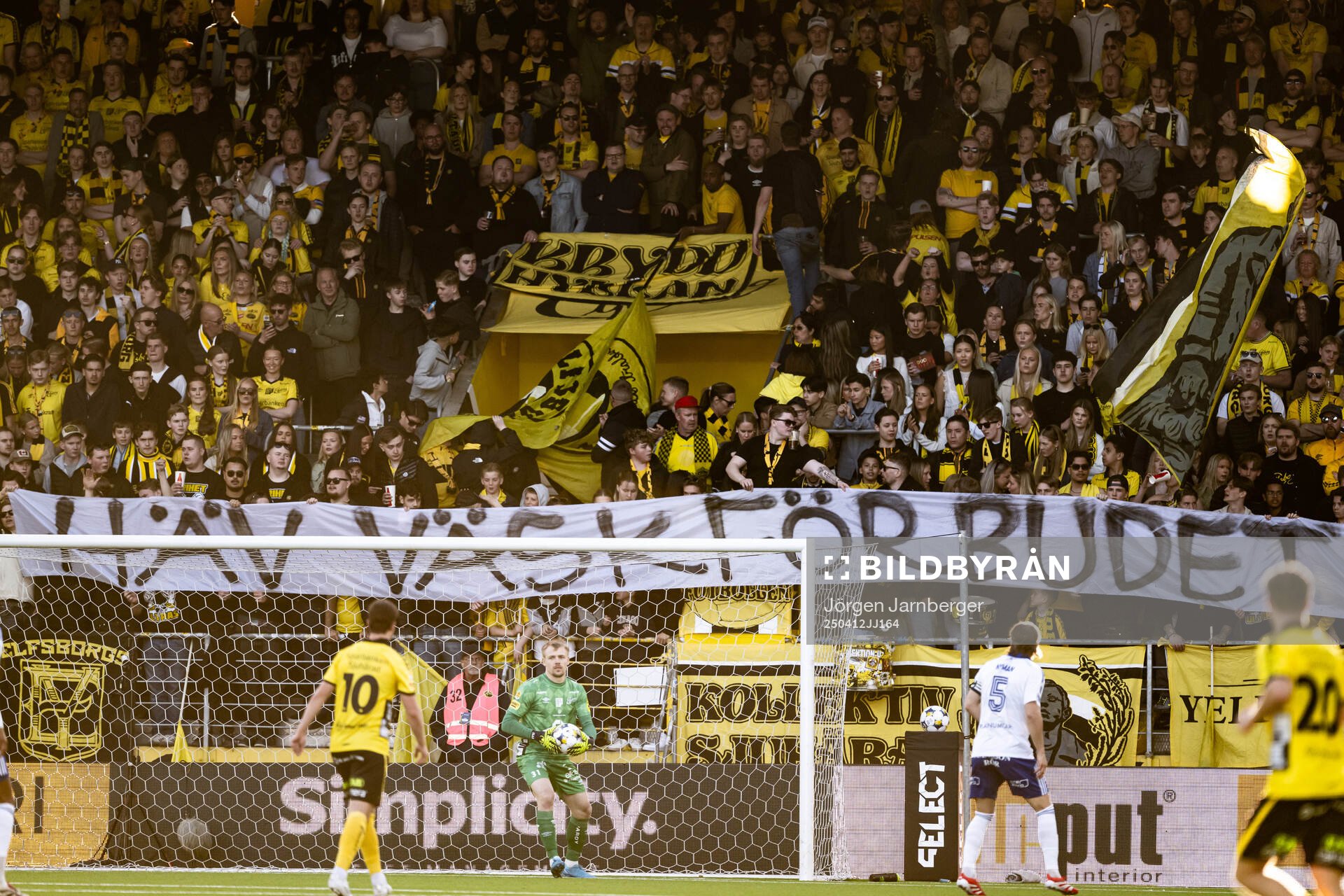 Banderoll hos Elfsborgs supportrar