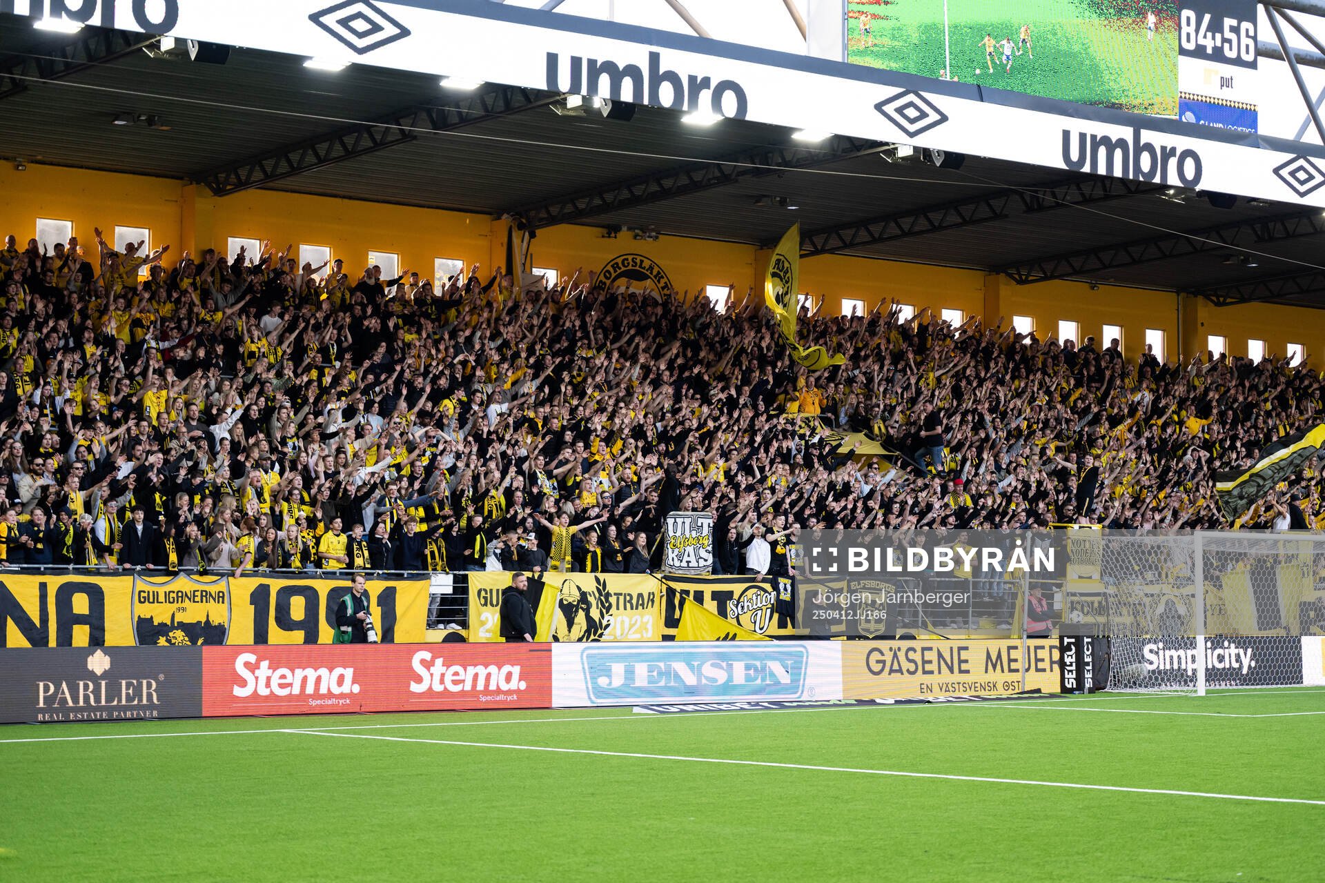 Elfsborgs supportrar på läktaren
