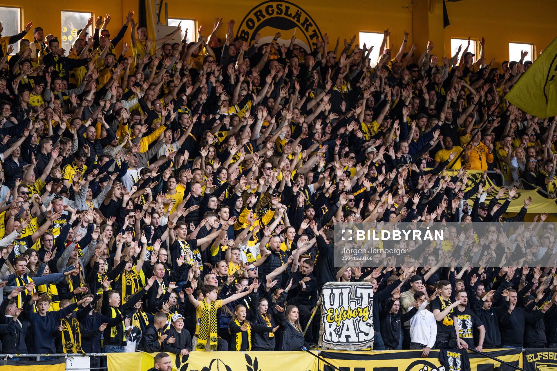 Elfsborgs supportrar på läktaren