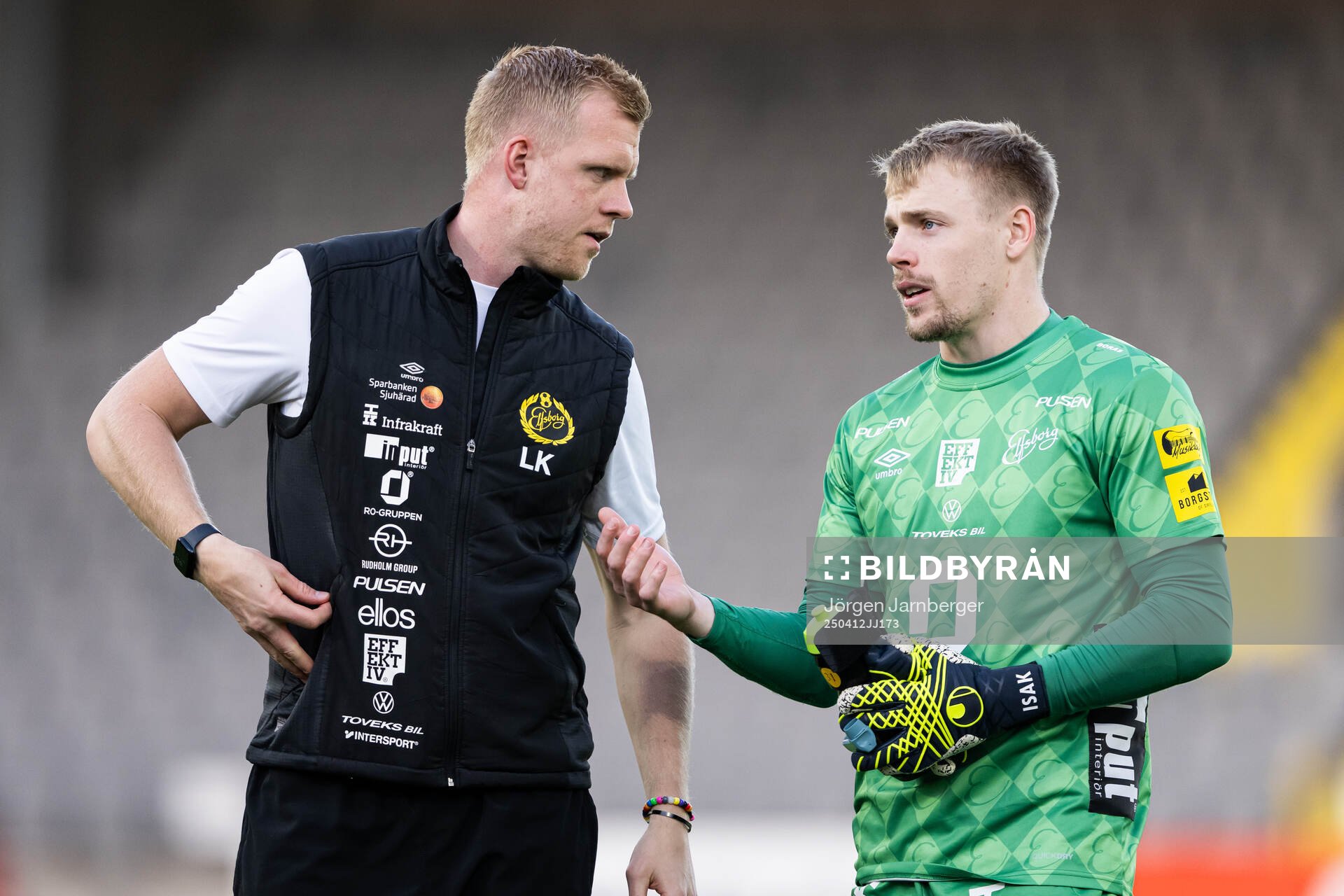 Elfsborgs målvaktstränare Linus Kandolin och målvakt