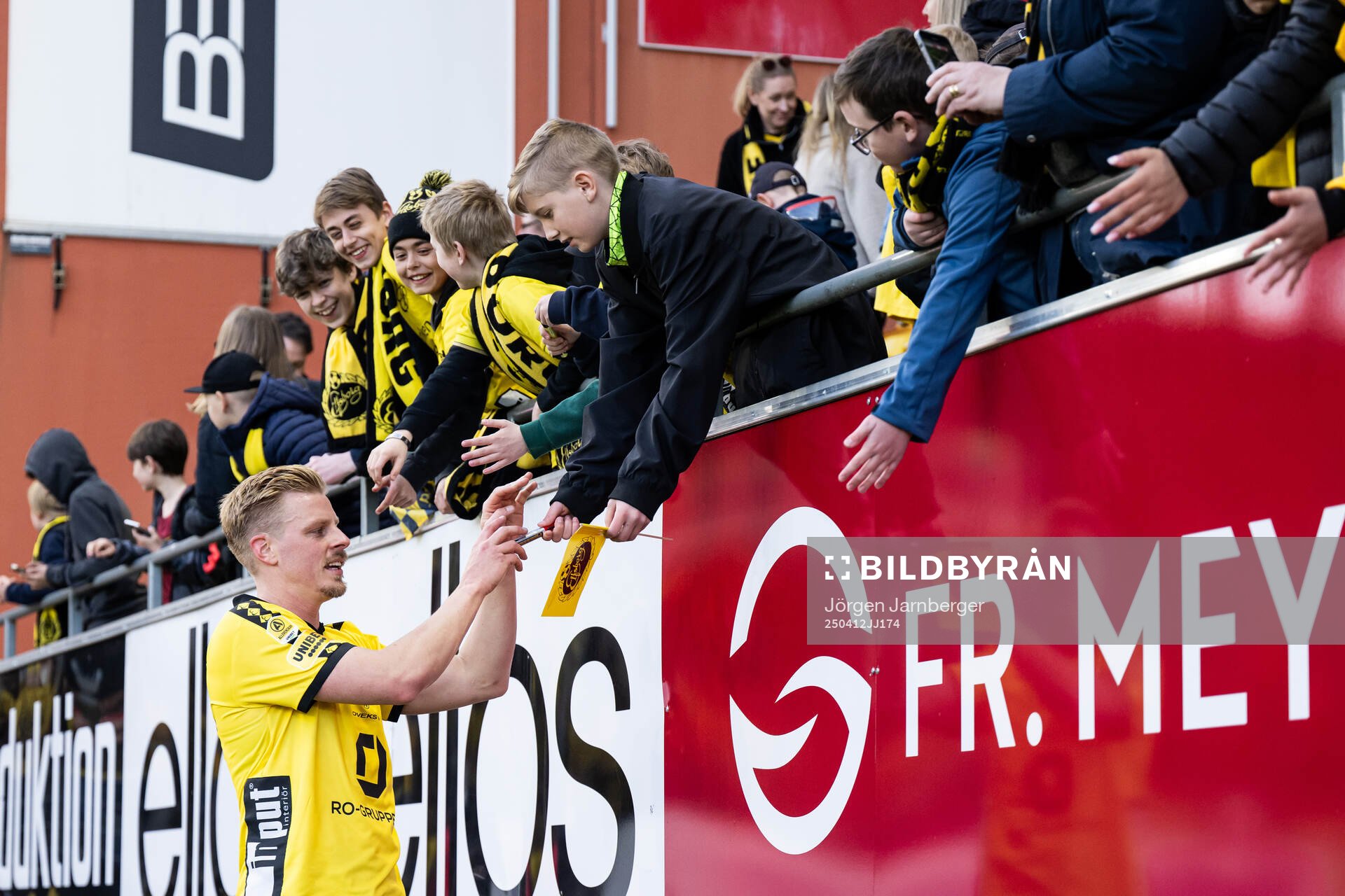Elfsborgs Per Frick under fotbollsmatchen i Allsvenskan mellan Elfsborg och IFK Norrköping den 12 april 2025 i Borås. 
