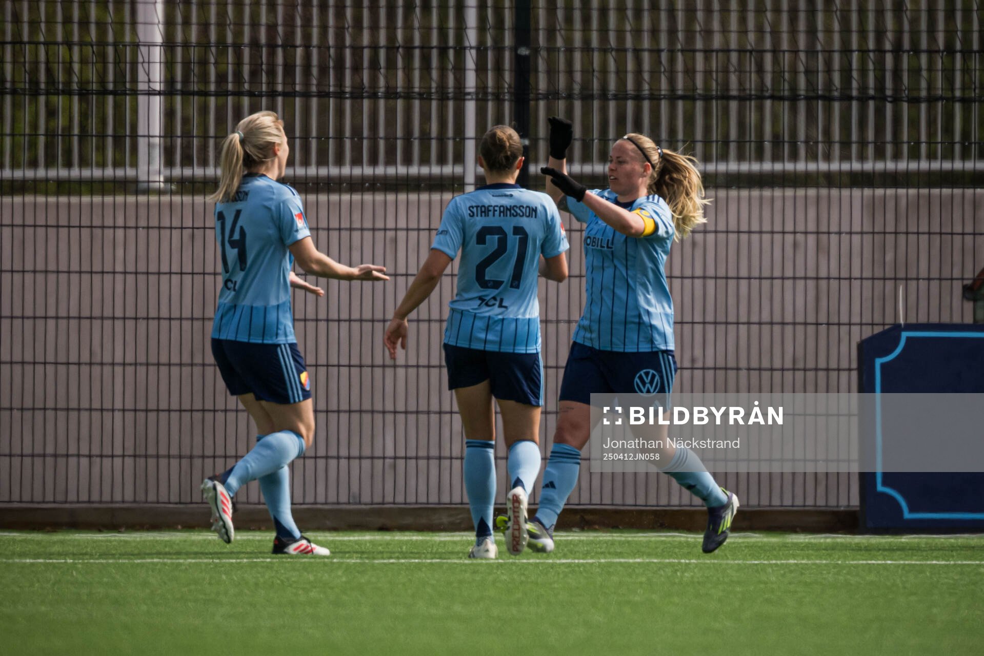 Djurgårdens Mimmi Larsson, Meja Staffansson och Therese