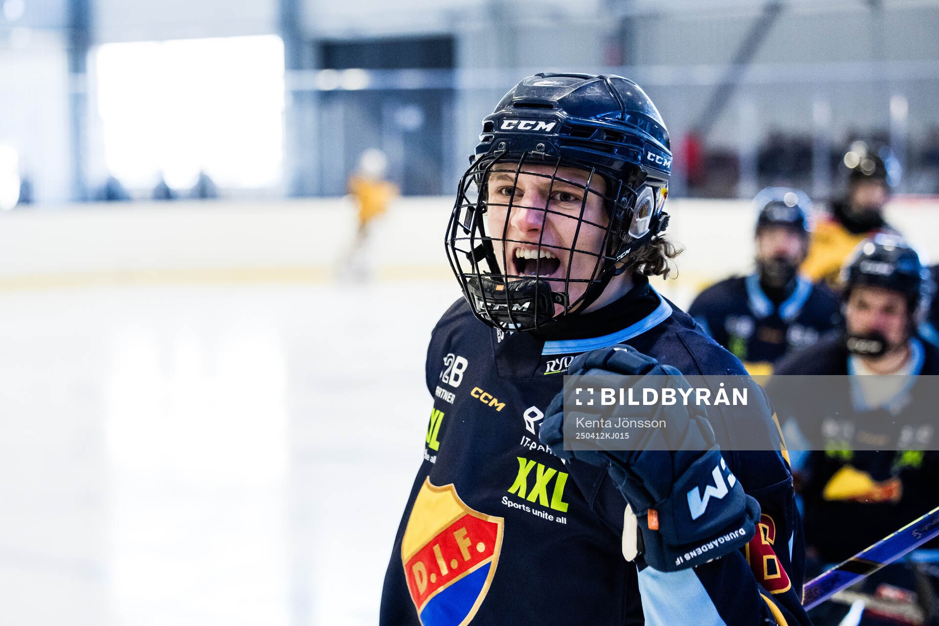 Djurgårdens Ruben Westerling jublar